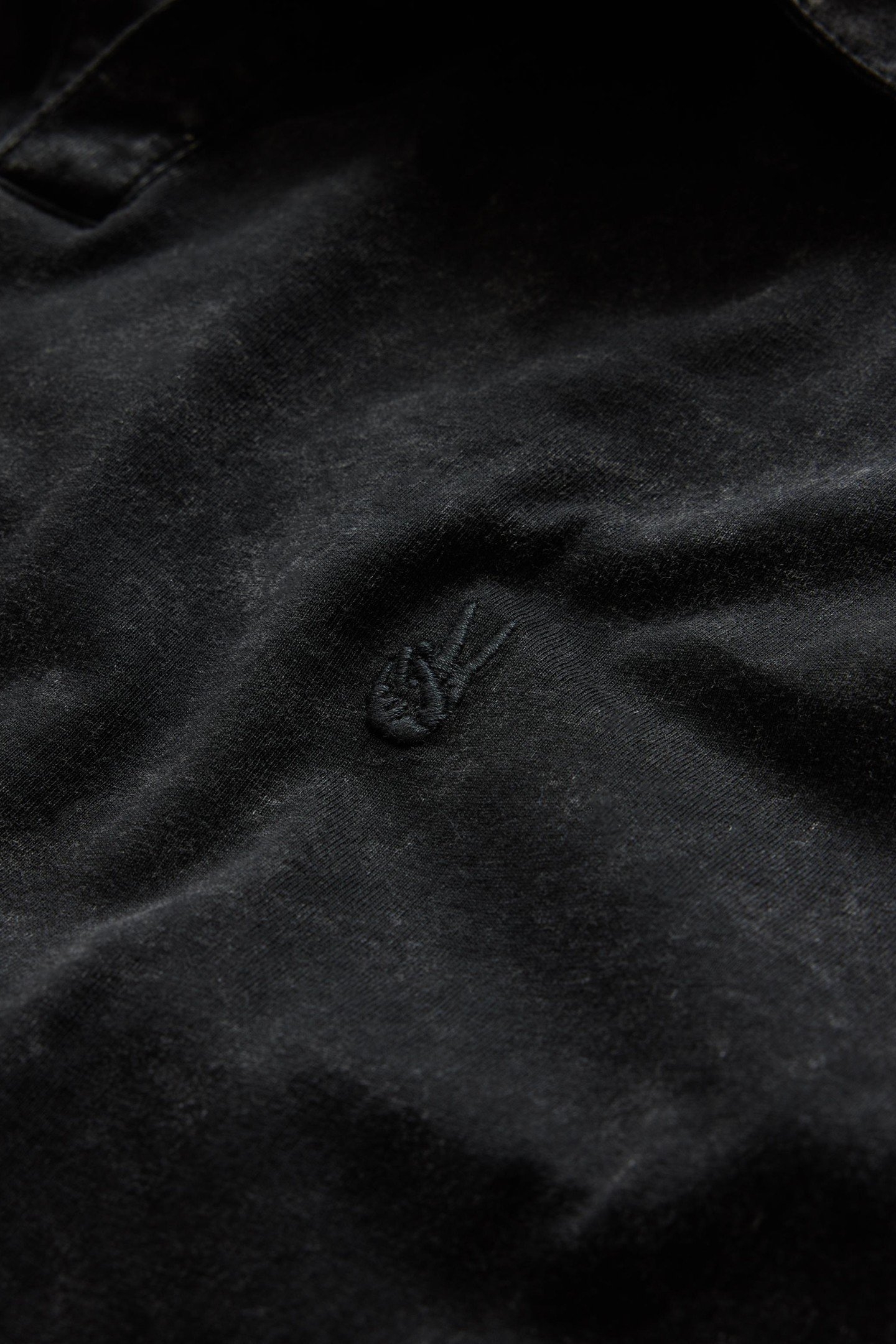 BODHI SS POLO IN MARBLE WASH BLACK 2