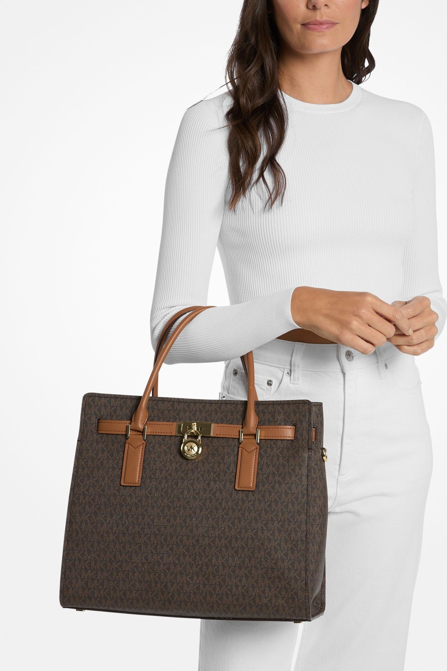 LARGE SATCHEL BAG BROWN/ACORN 1