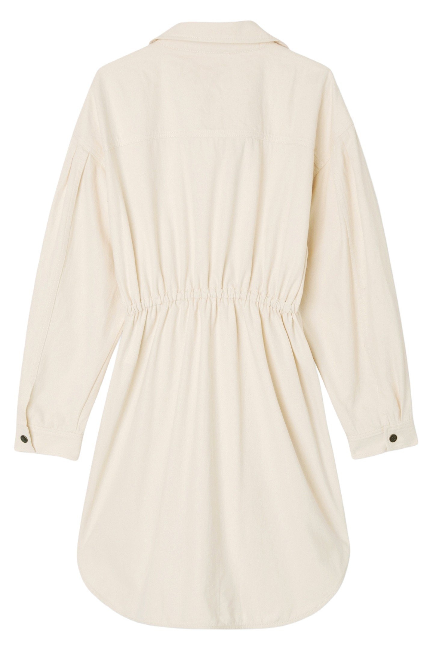 LONG-SLEEVED DRESS WITH BUTTON-DOWN COLLAR ECRU 2