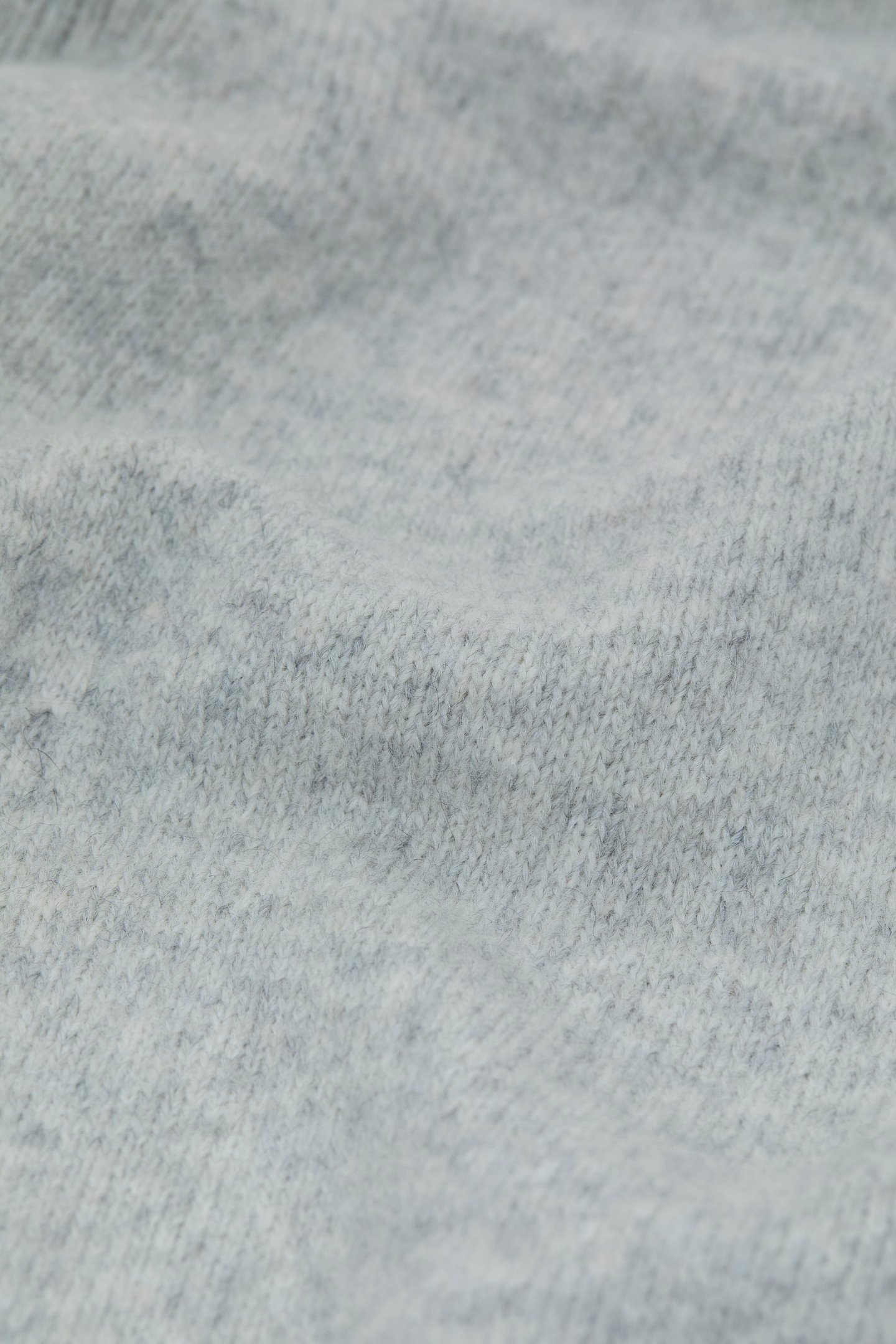 CREW NECK LONG SLEEVE KNITS LIGHT GREY MELANGE 5