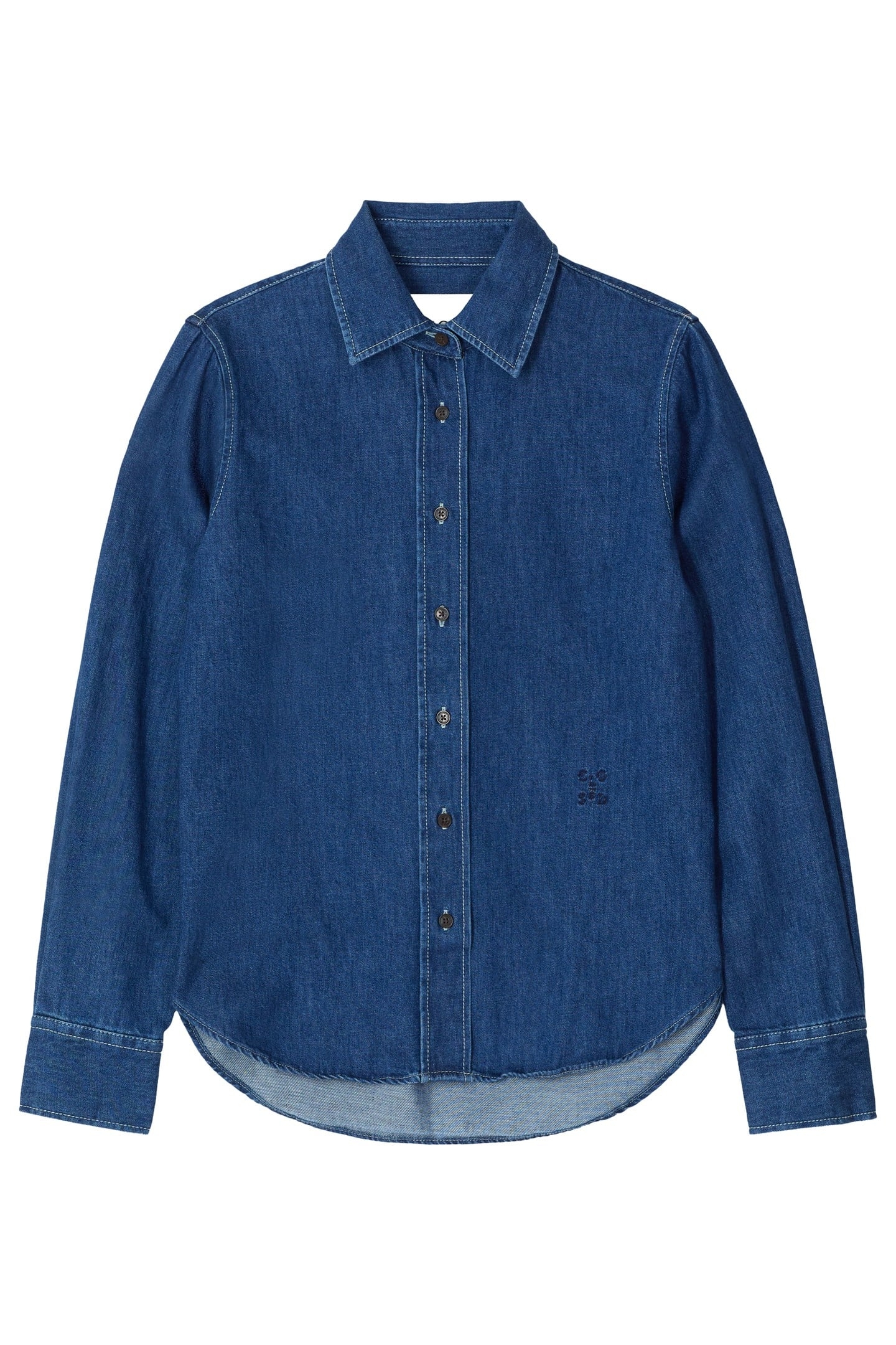 STRAIGHT FITTED SHIRT & BLOUSES DARK BLUE 3