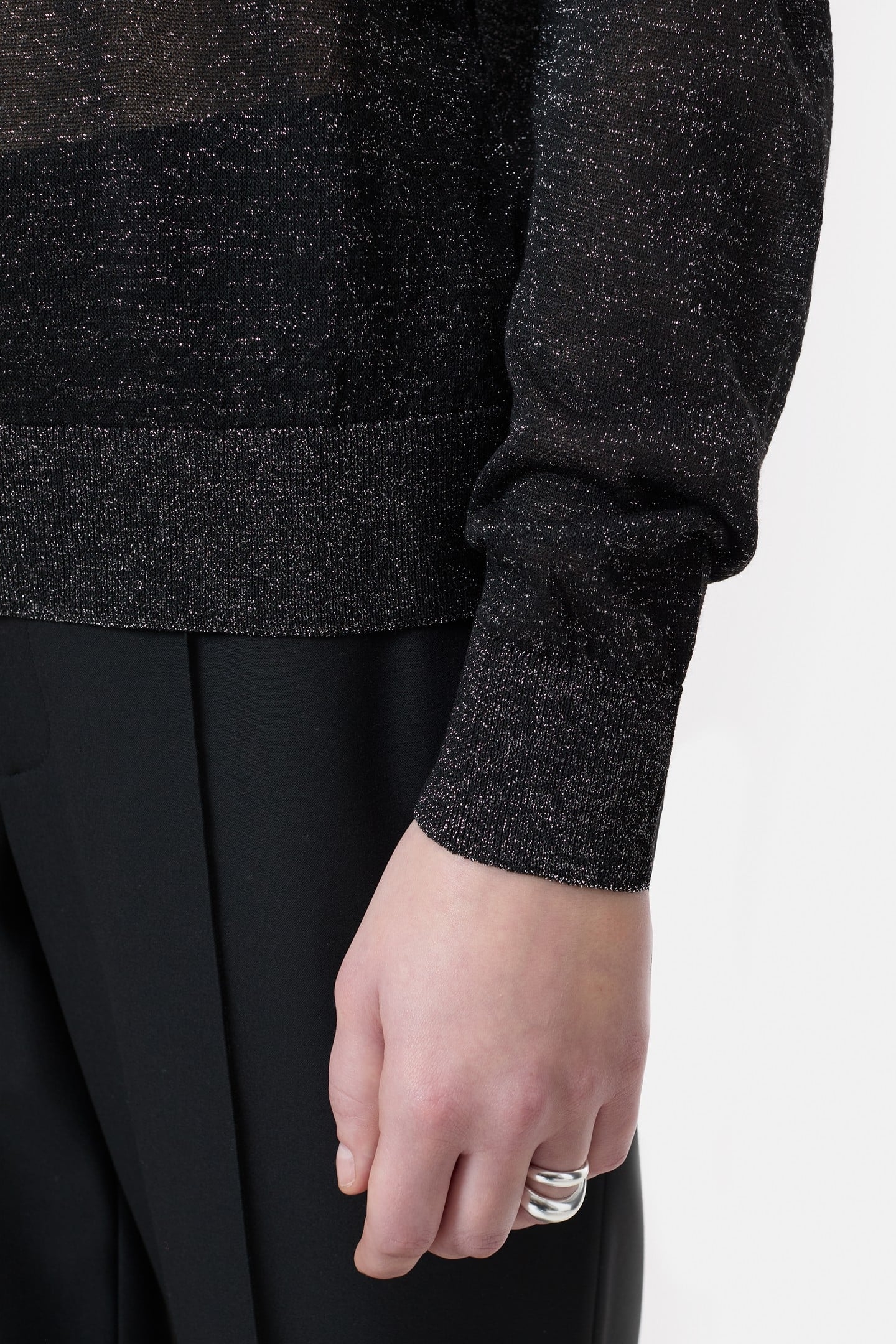 CREW NECK LONG SLEEVE KNITS PEARL BEIGE 8