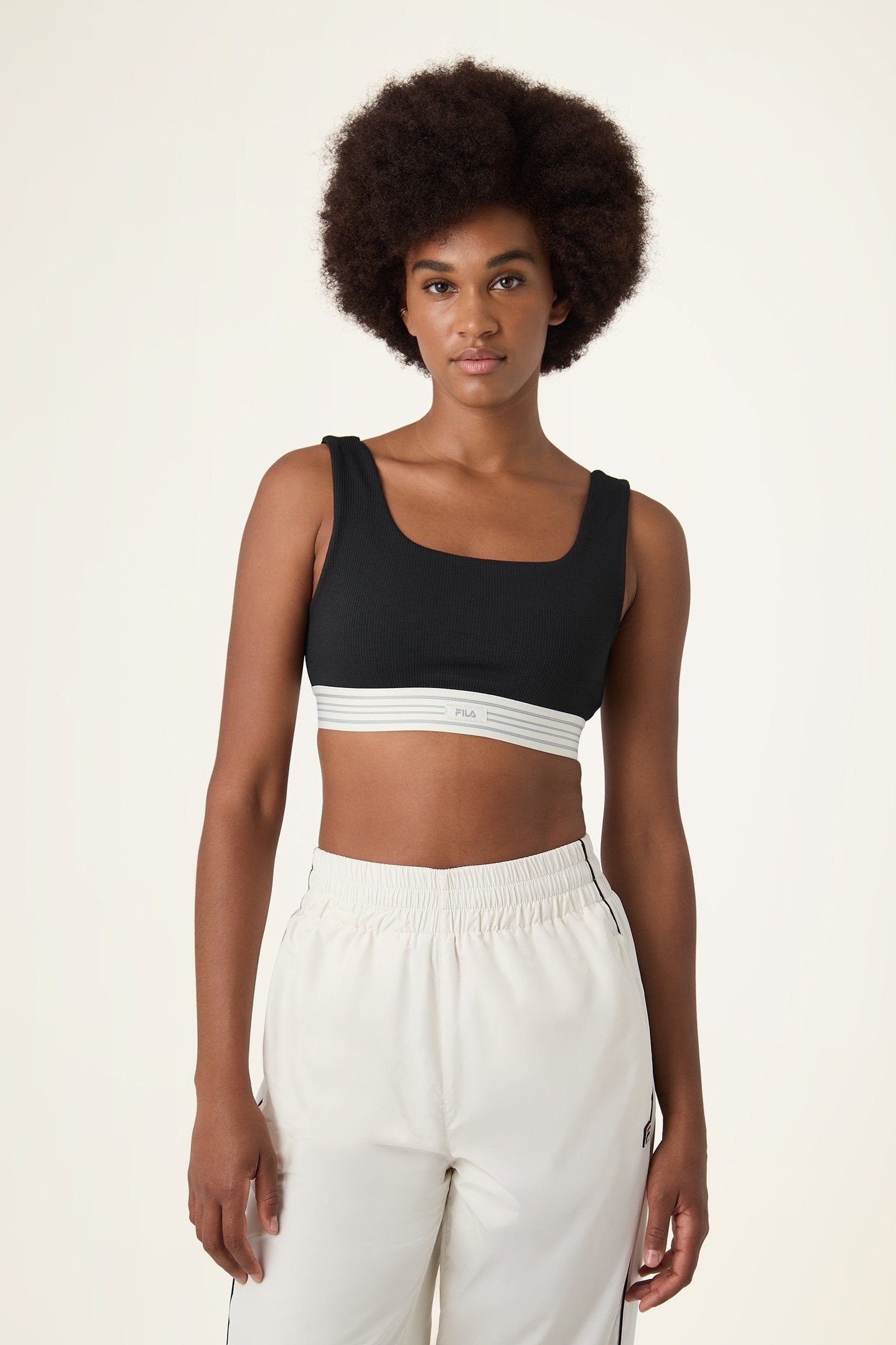 BELLAGIO RIBBED BRA TOP BLACK 2