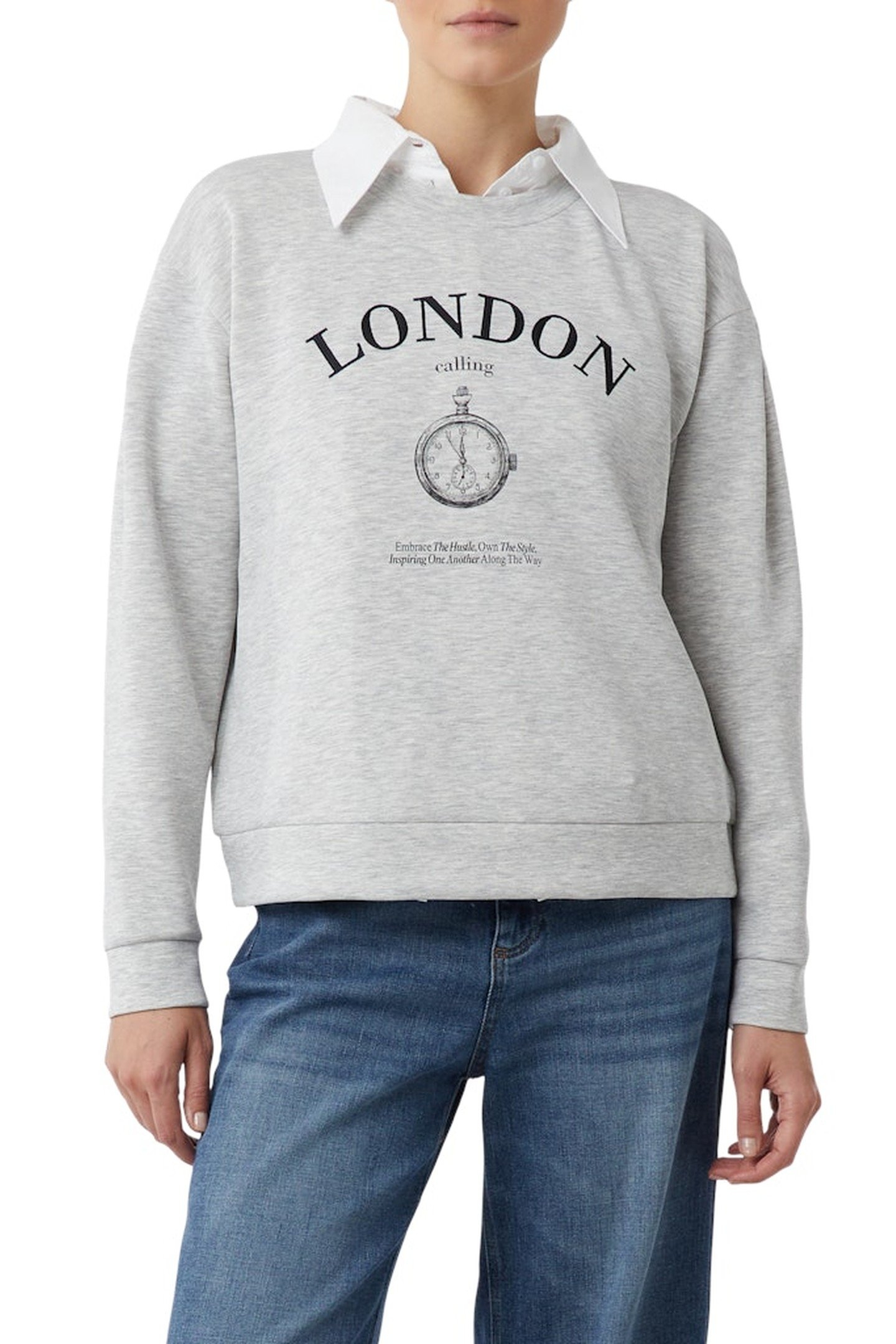 COMMA SWEATSHIRTS LIGHT GREY 3