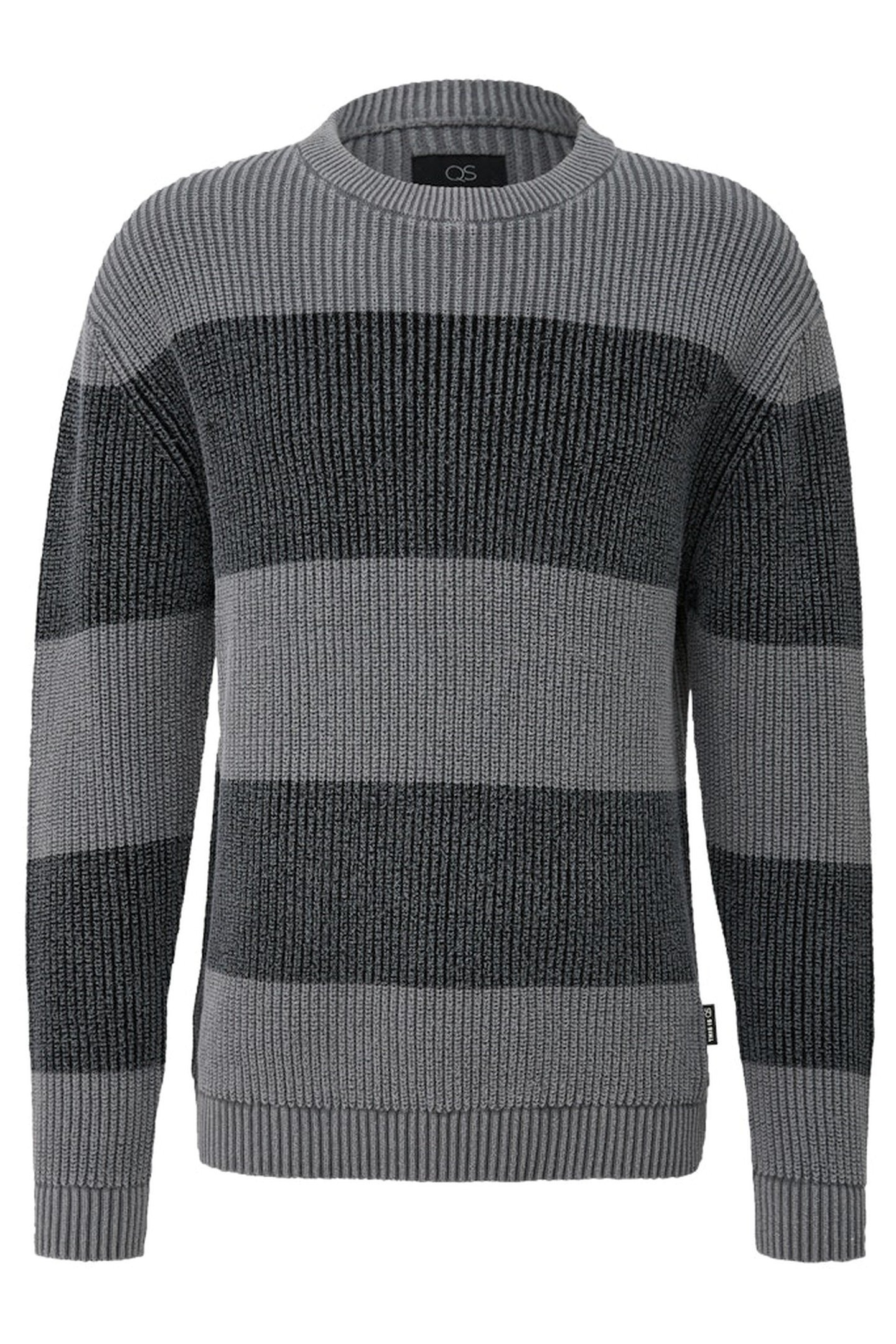 S.OLIVER-QS PULLOVER GREY/BLACK 1