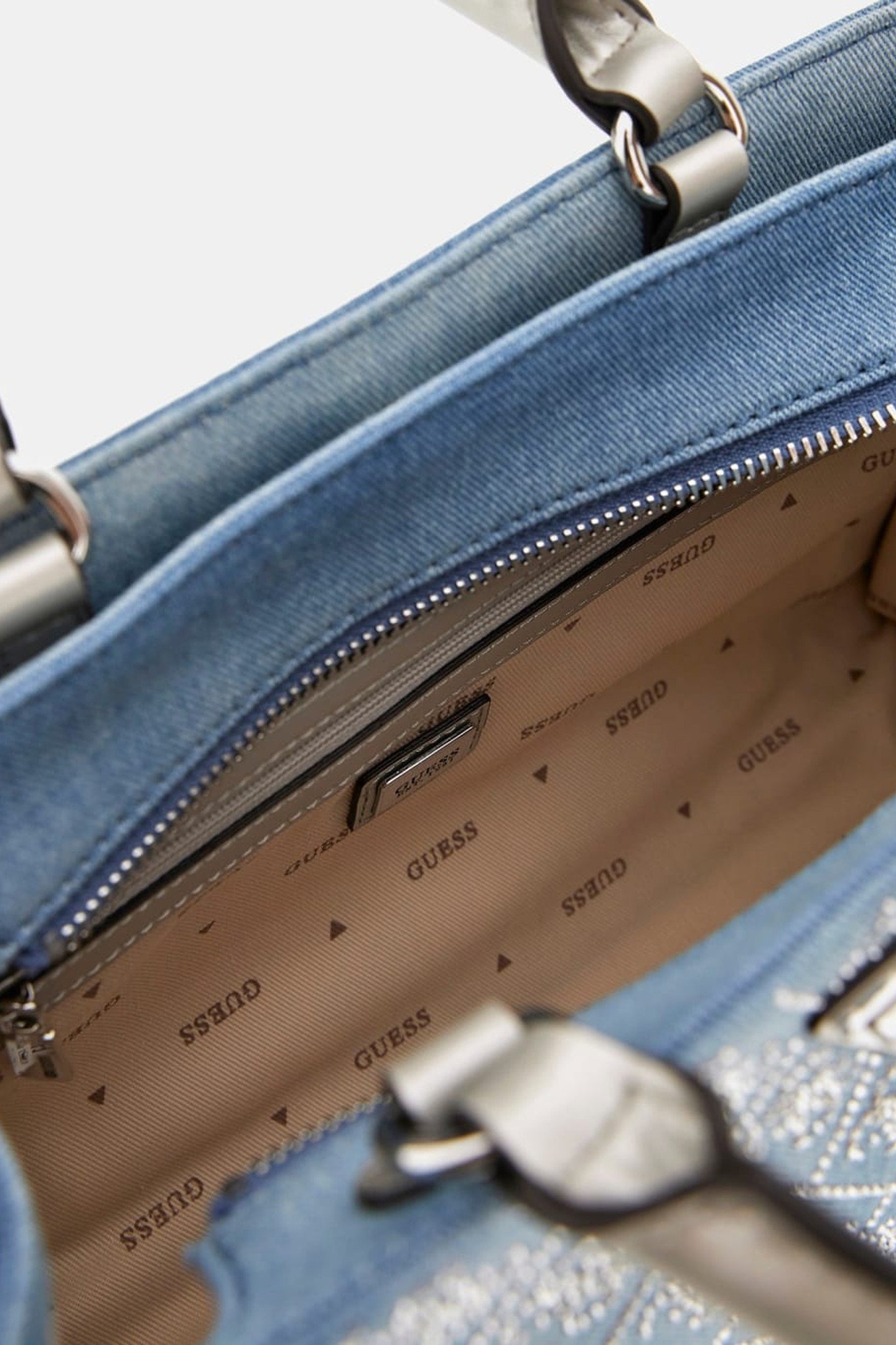 DILI SMALL SATCHEL DENIM LOGO 7