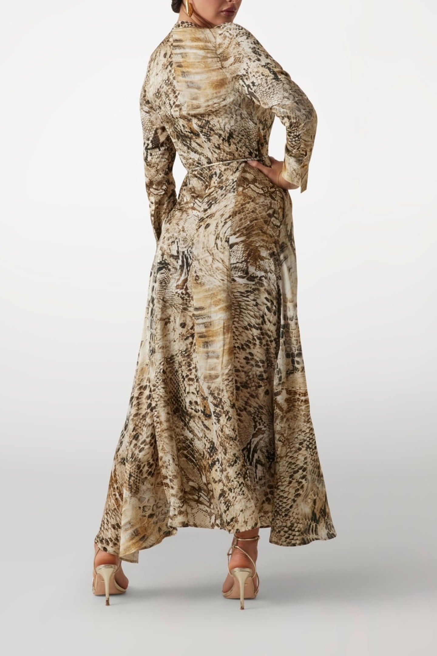 MARCIANO BY GUESS GISELLE LS LONG DRES JUMBLE SKIN PRINT 5