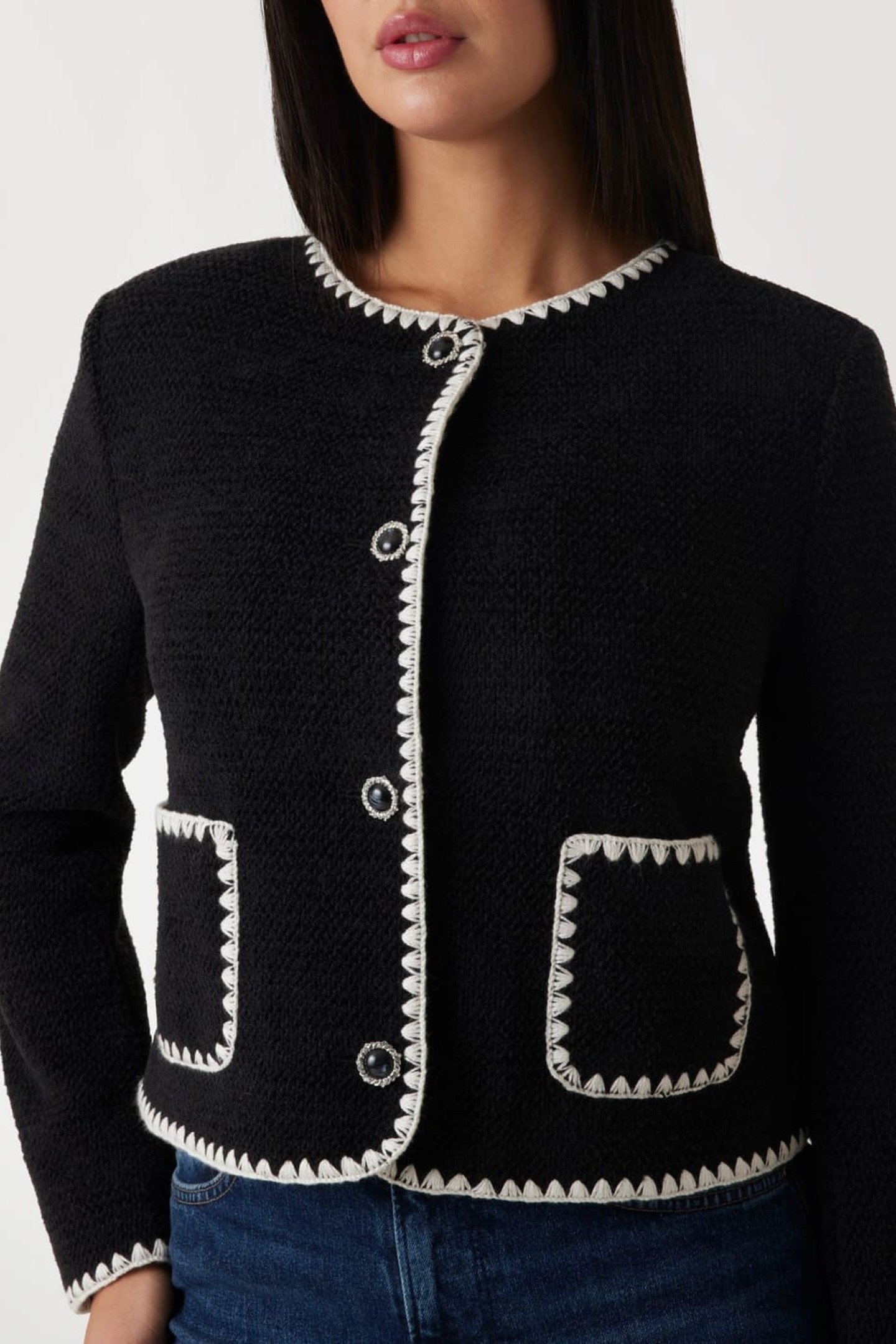 GUESS ECO LUCILLA BUTTONED JAC JET BLACK A996 2