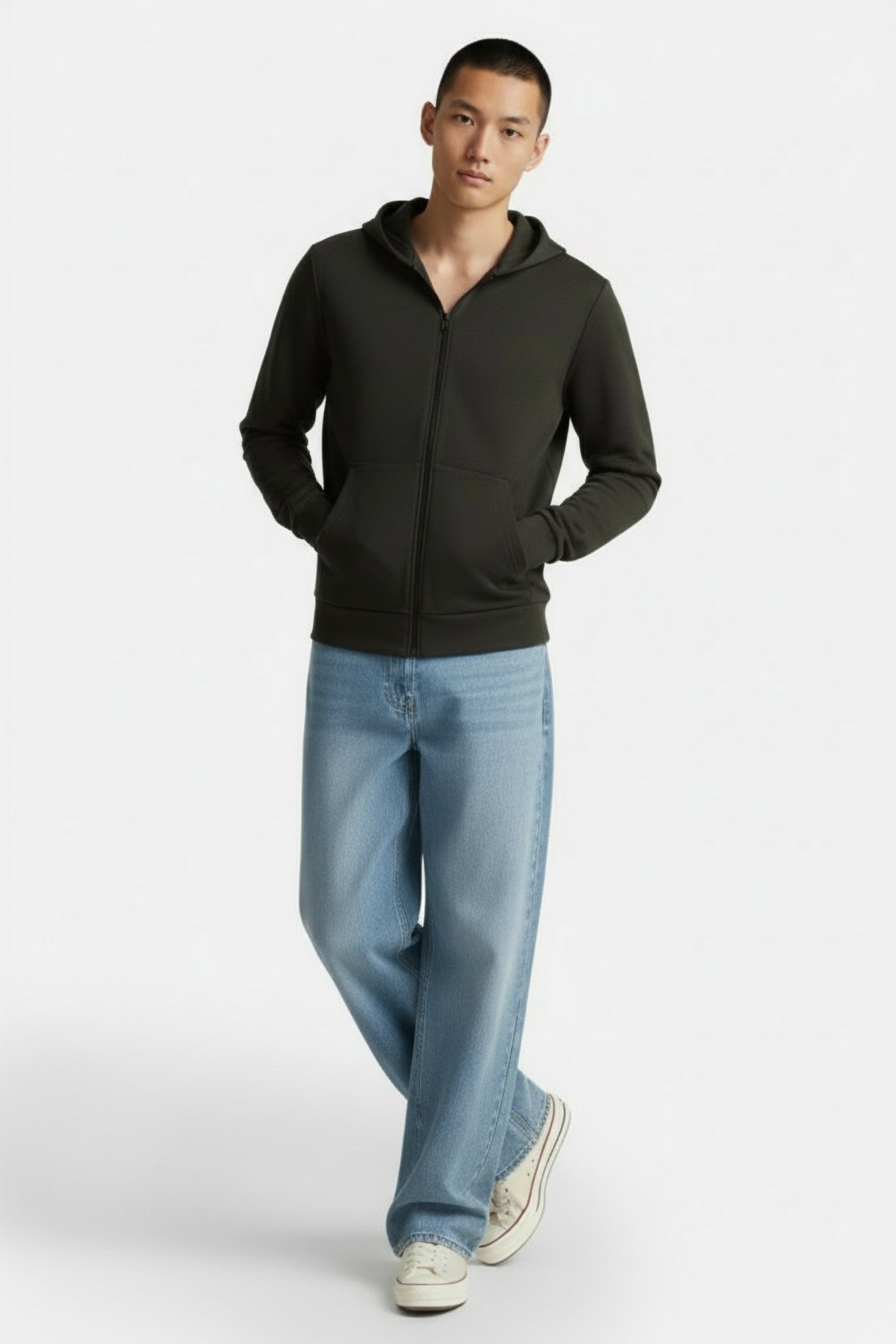 STAUNTONALF SWEATSHIRT DARK KHAKI 1