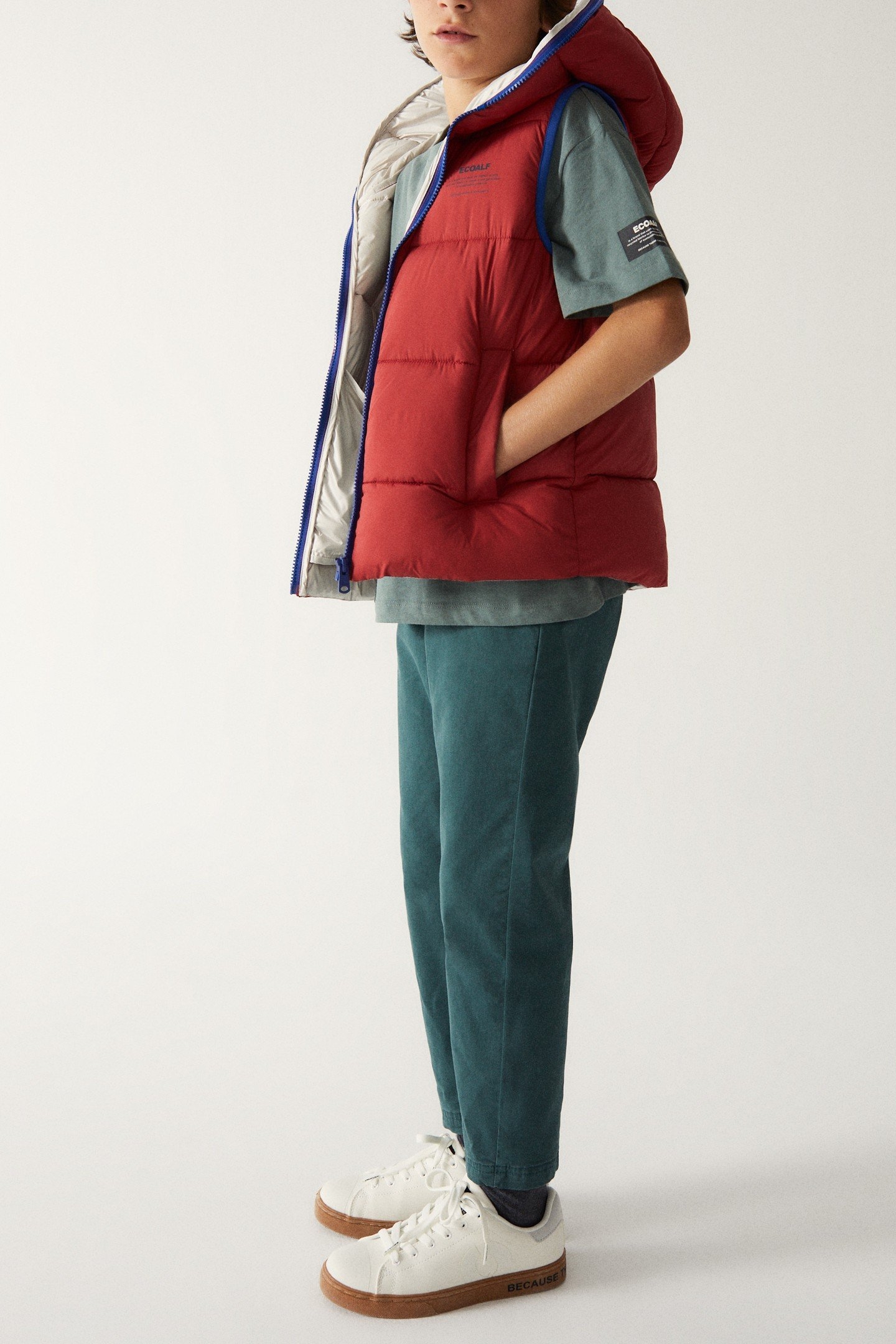 BOYS ZIPPYALF VEST RED 3