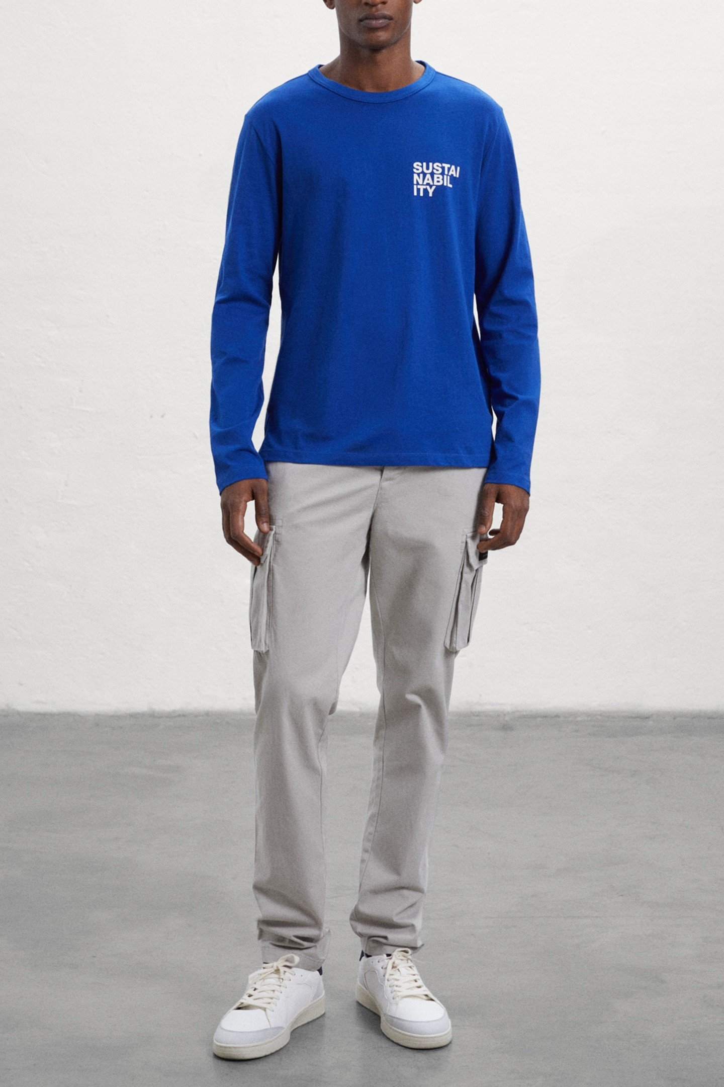 SUSTANALF LONG SLEEVE T-SHIRT SAPPHIRE BLUE 1
