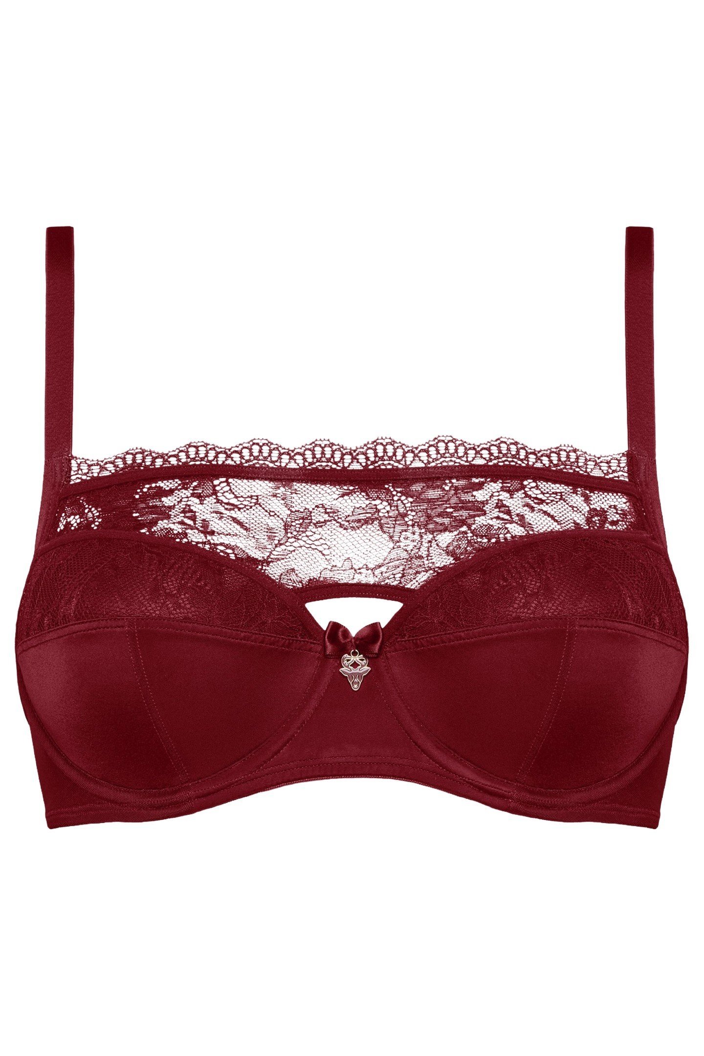 CARITA BRA PLUNGE BALCONY WIRED PADDED RED 4