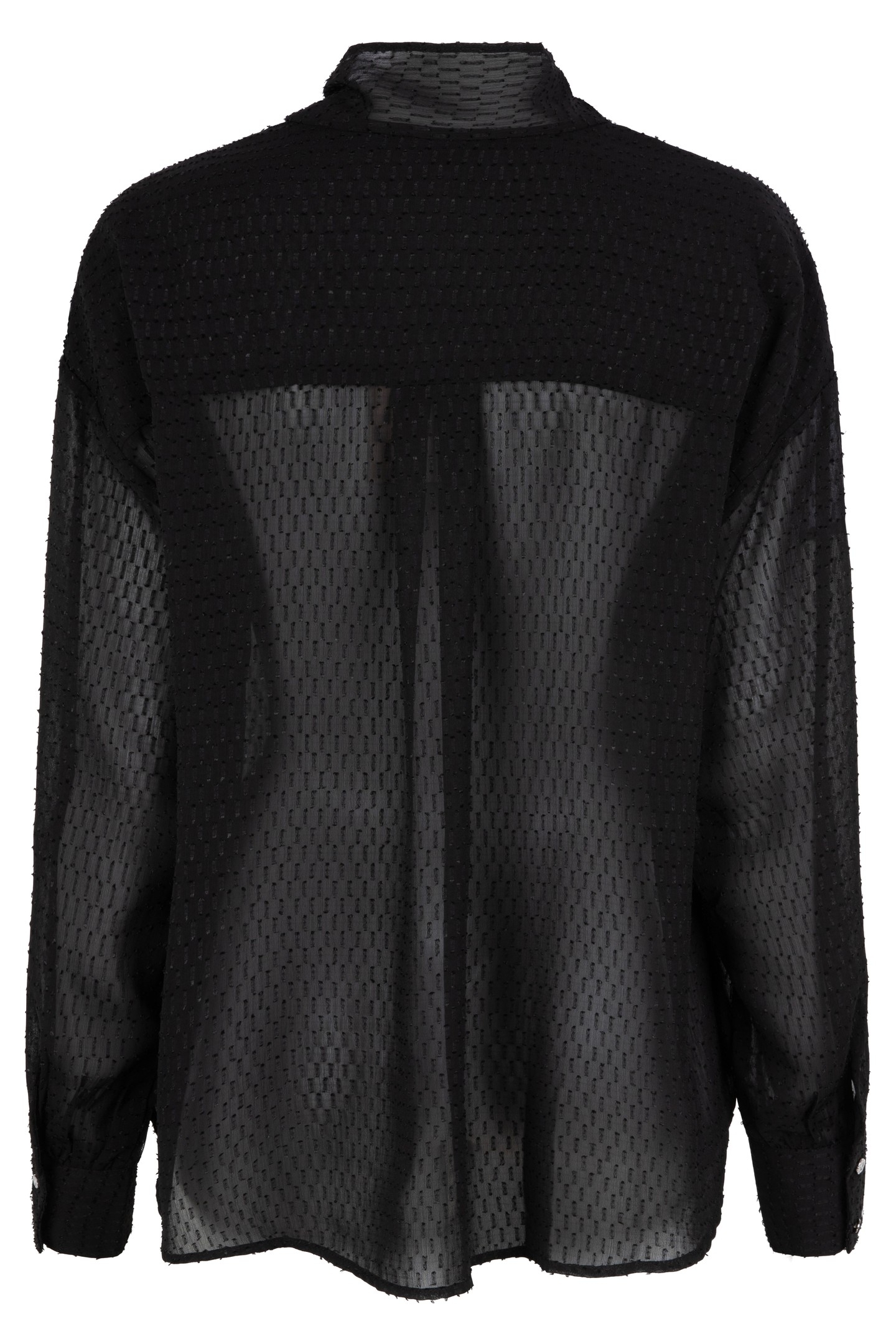 BLOUSE NECK BOW BLACK 2