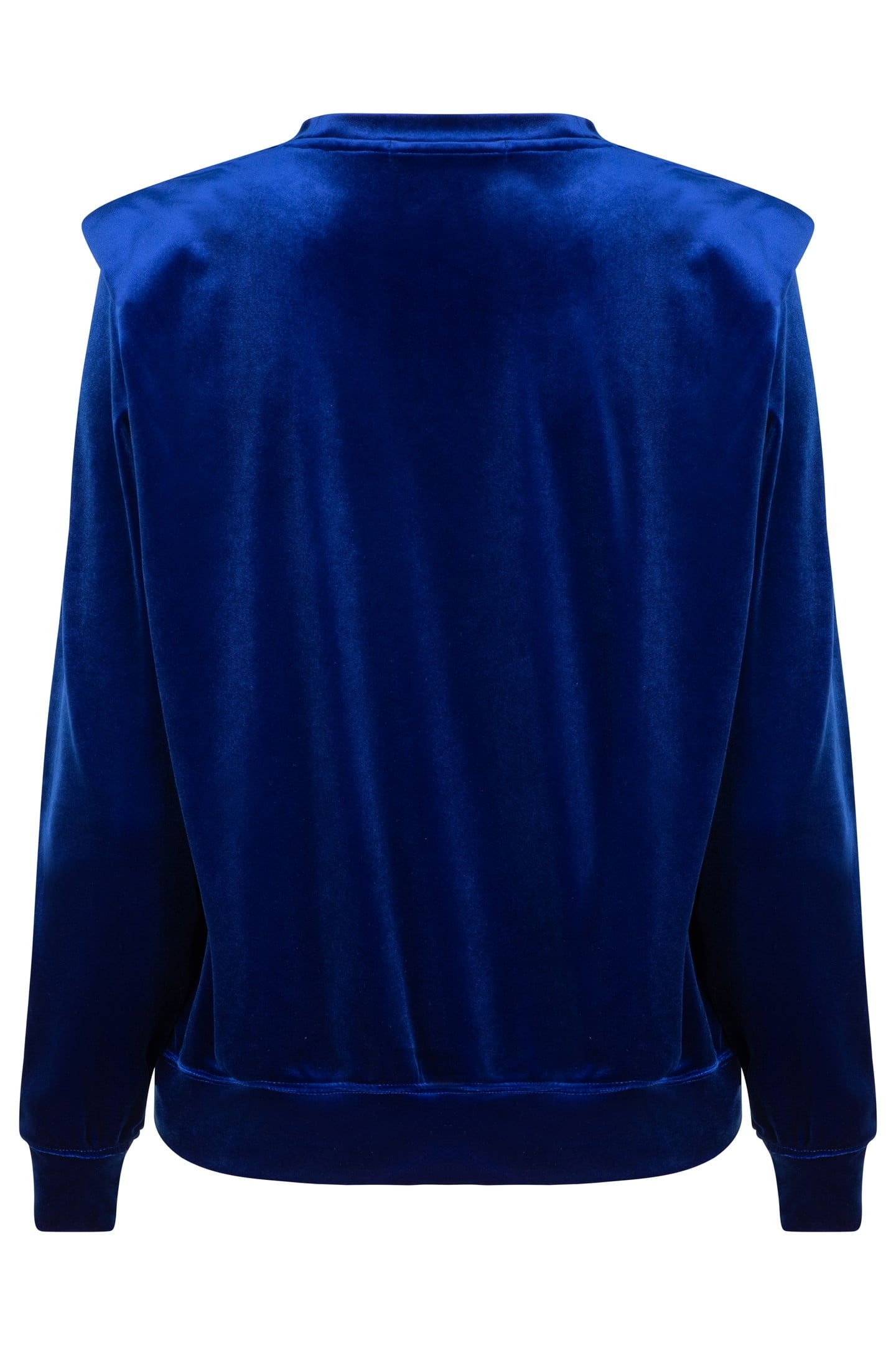 SWEATER SHOULDER DETAILS VELOURS BLUE 7