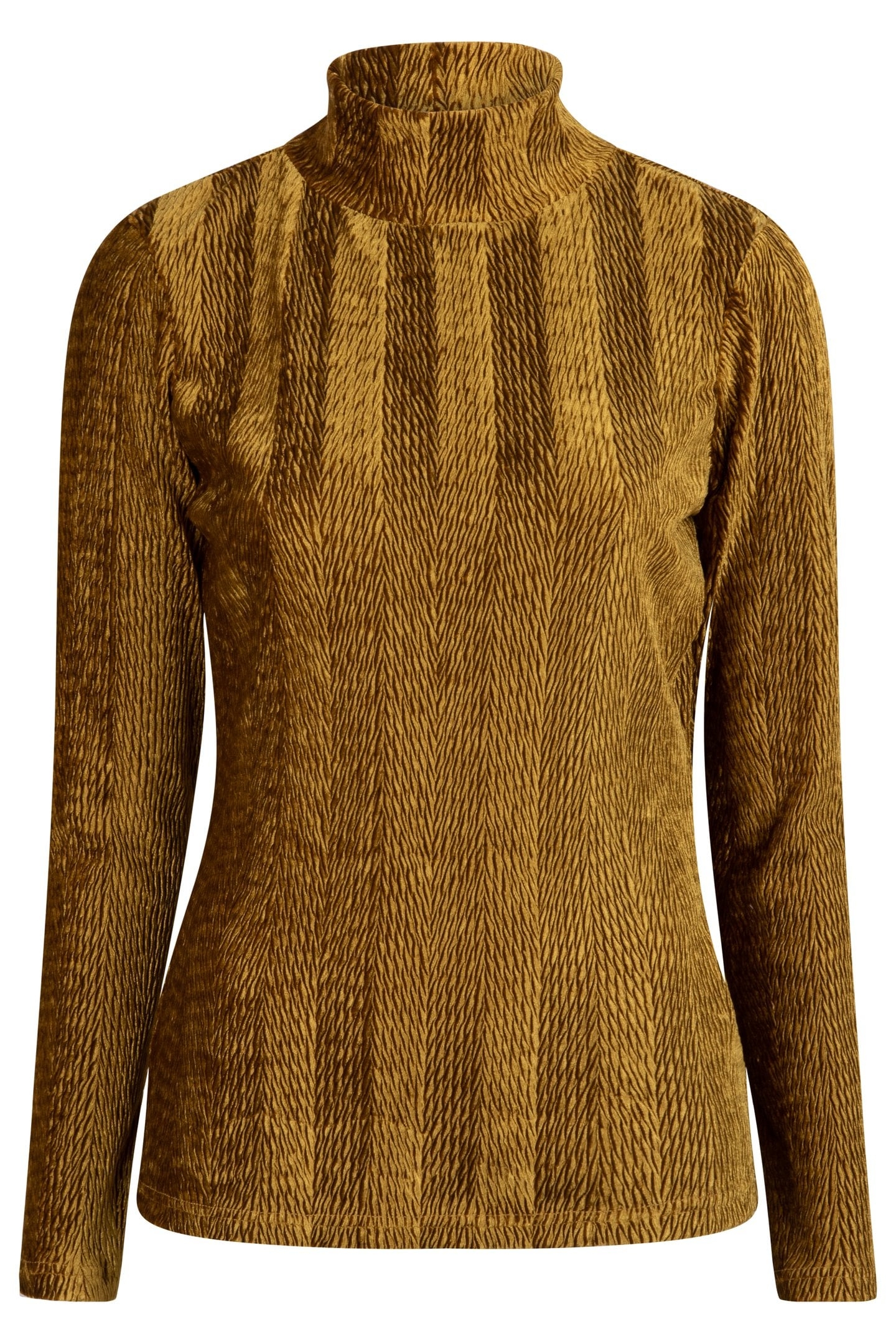 TOP CRINKLE WAVE VELOURS OLD GOLD 1