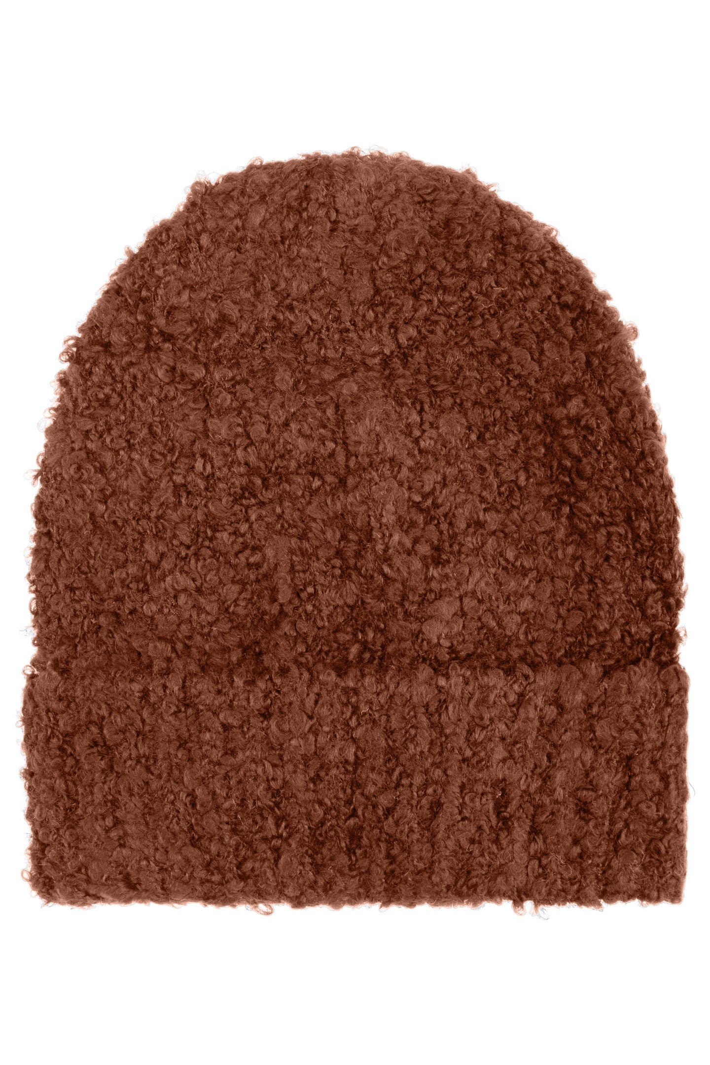 BEANIE BOUCLE KNIT BROWN 3