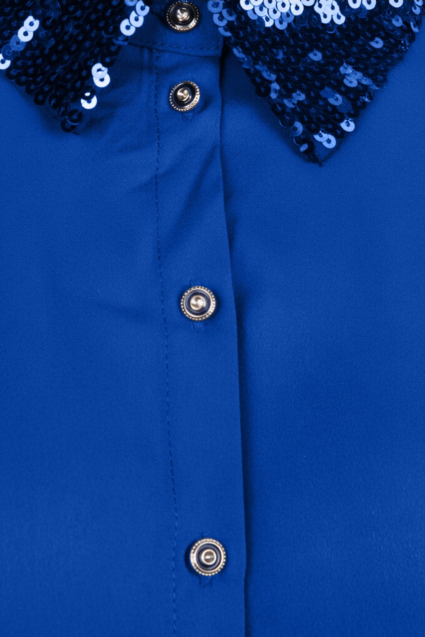 BLOUSE SEQUINS COLLAR BLUE 3