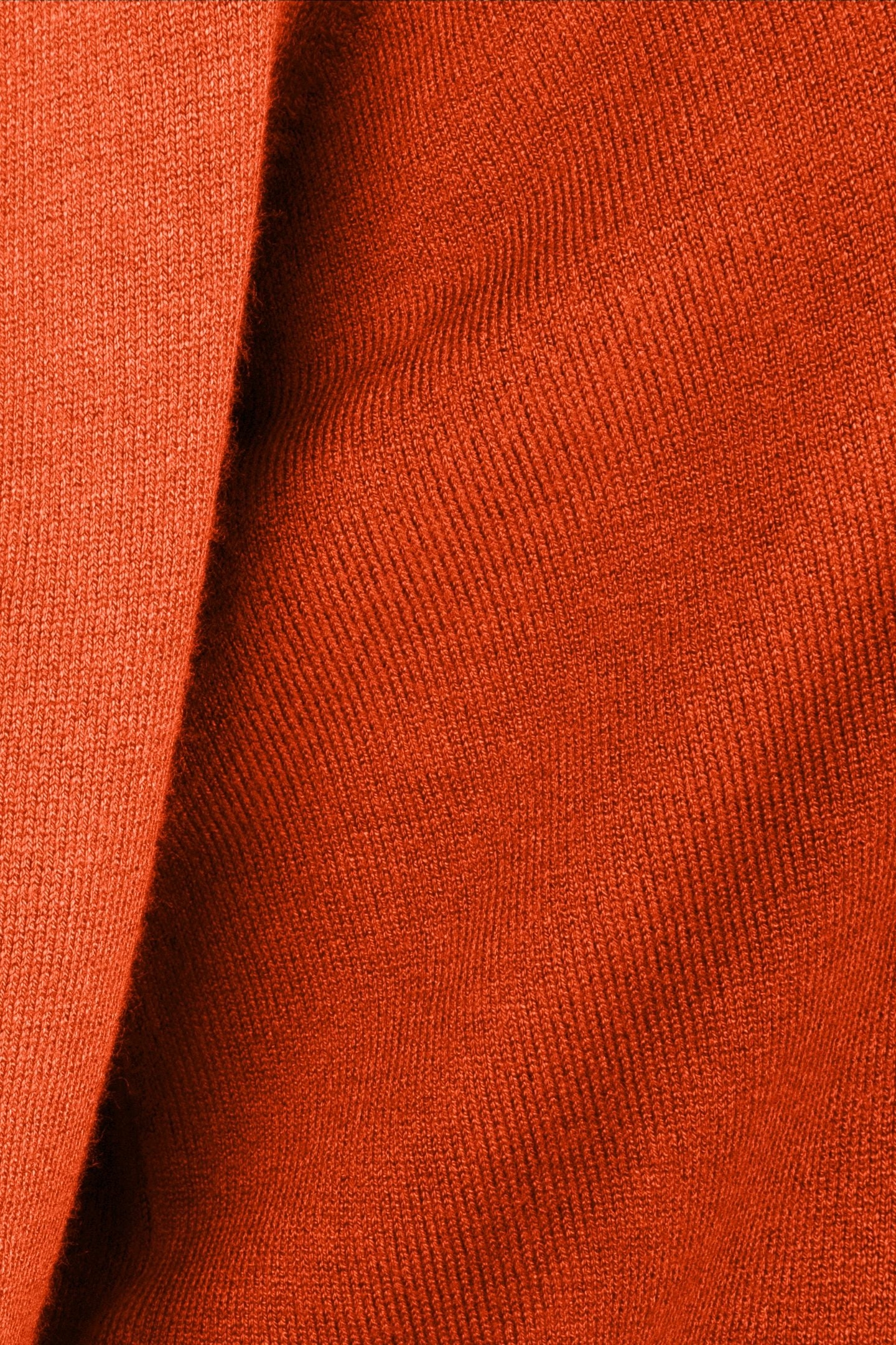 SWEATER SHORT PUFF SLV BASIC KNIT ORANGE 3