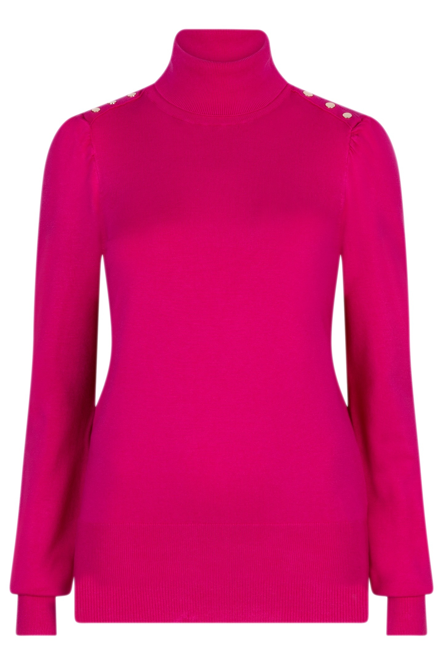 SWEATER FANCY DETAIL SHLDR BASIC KNIT FUCHSIA 1