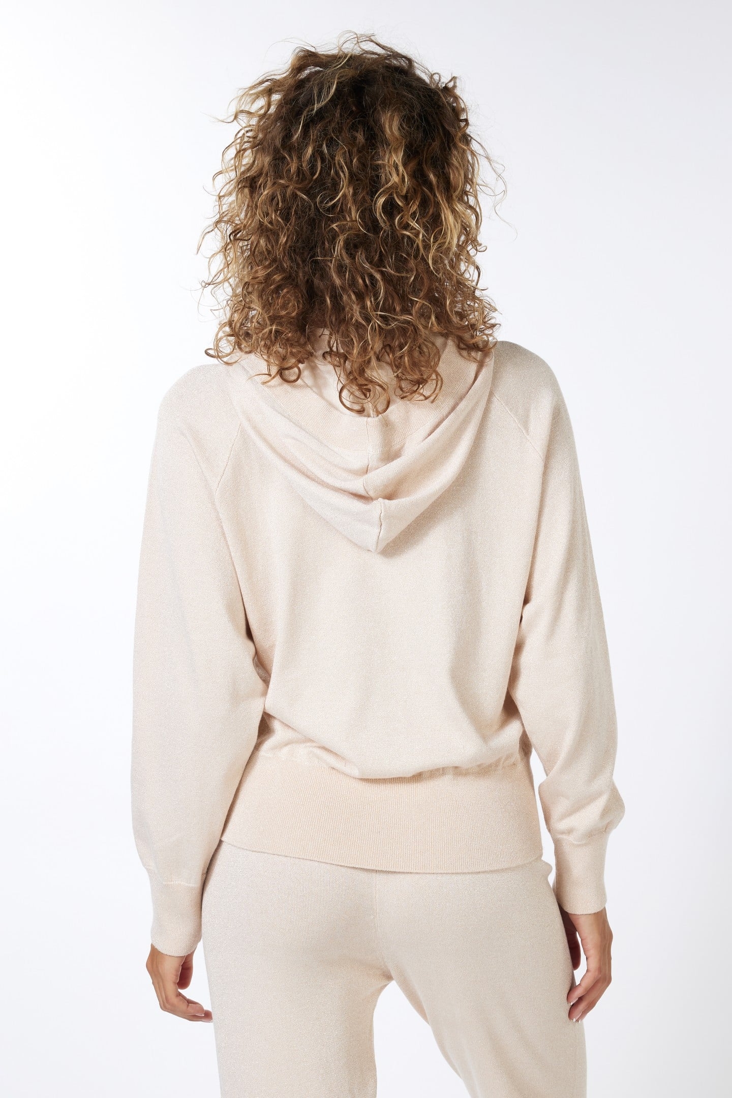SWEATER HOODIE RAGLAN LUREX LIGHT SAND 4