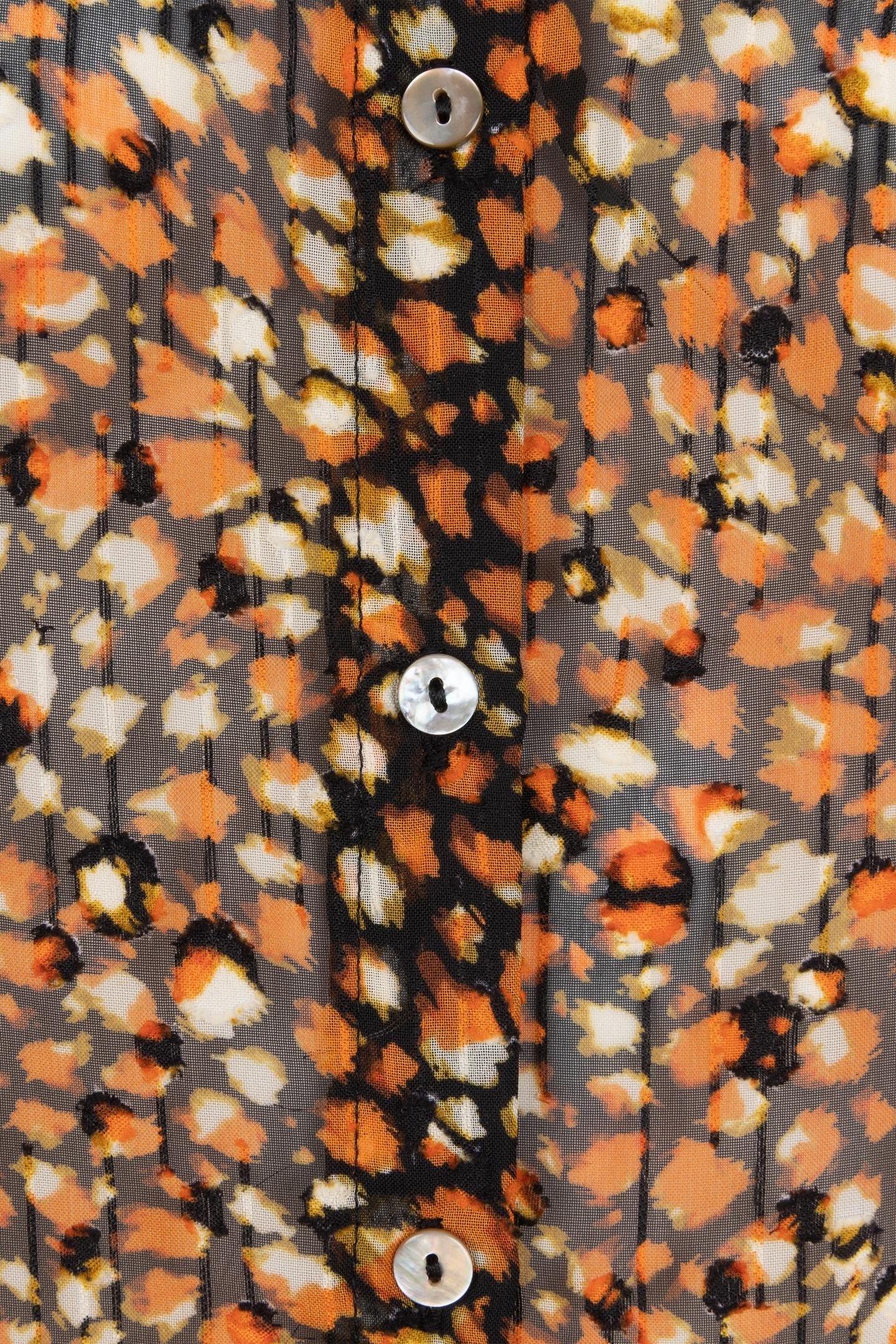 BLOUSE GATHERED CUFFS WILD SKINS PRINT 7