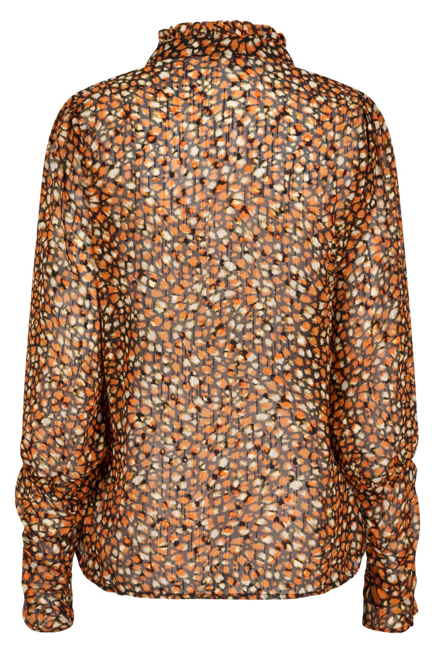 BLOUSE GATHERED CUFFS WILD SKINS PRINT 5