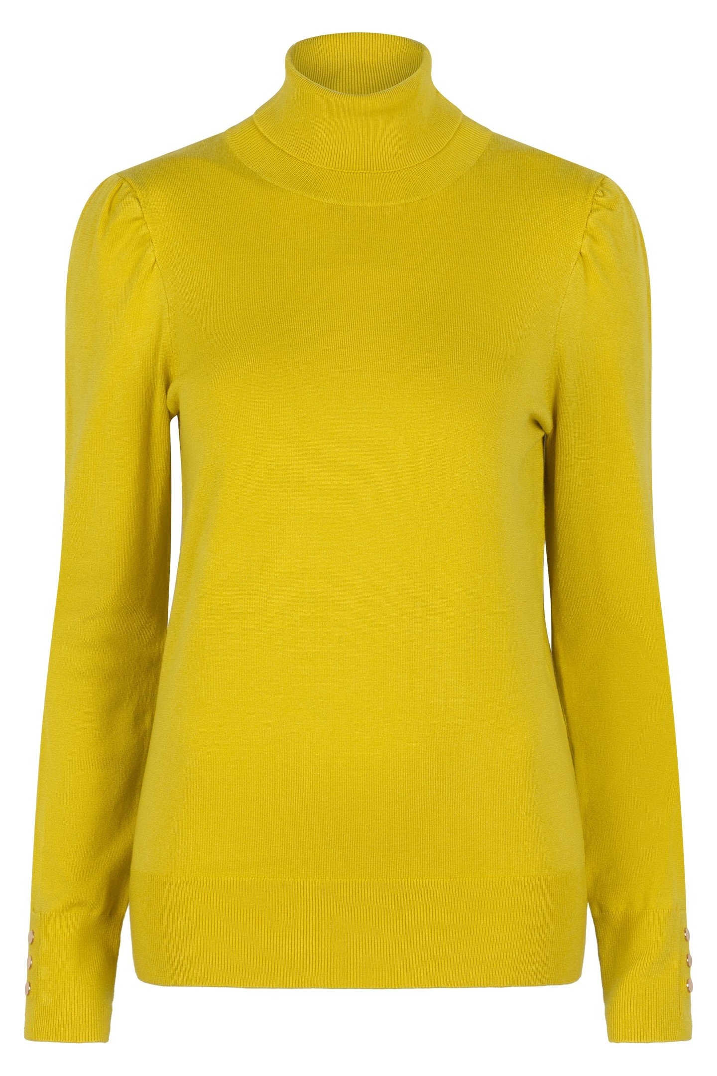 SWEATER PUFF SLVE BUTTONS WARM OLIVE 4