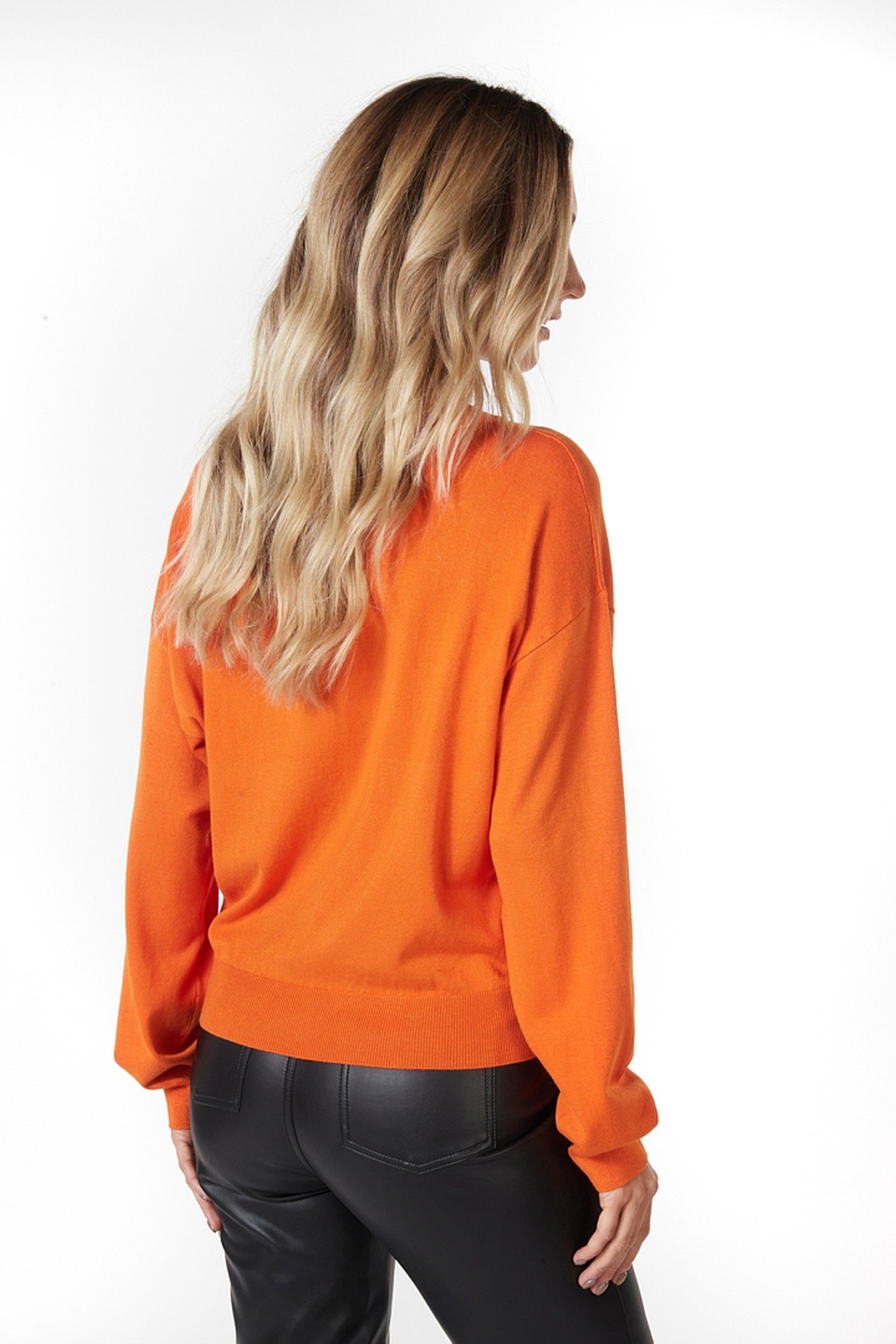 SWEATER BOXY BASIC KNIT PUMPKIN 3