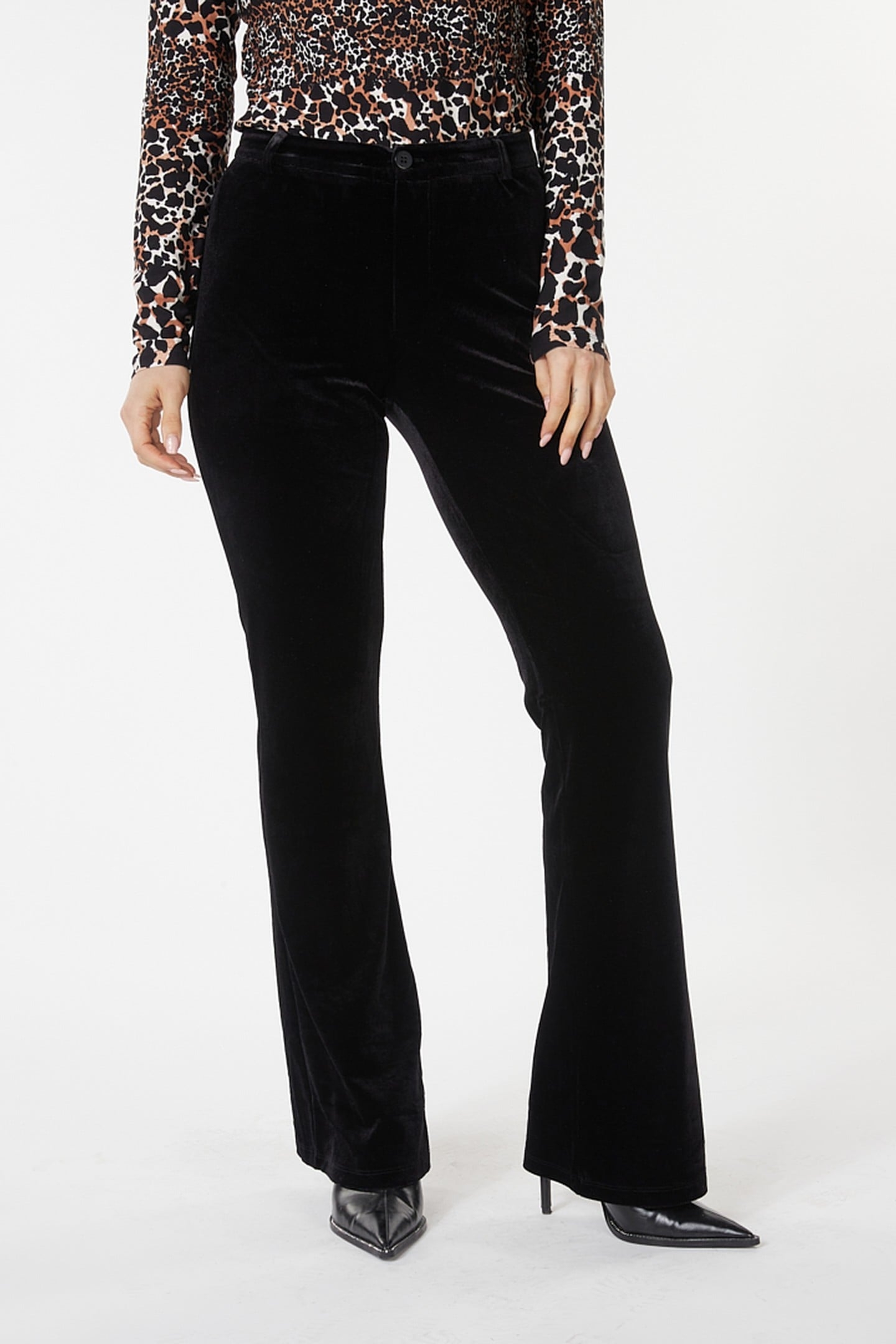 TROUSERS FLAIR VELOURS BLACK 2