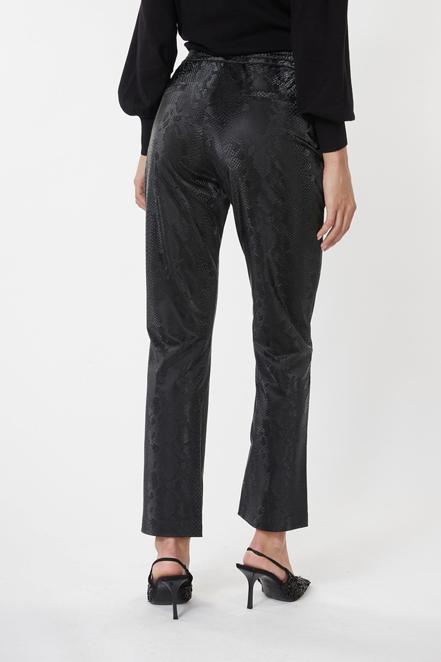 TROUSERS SNAKE PU BLACK 3