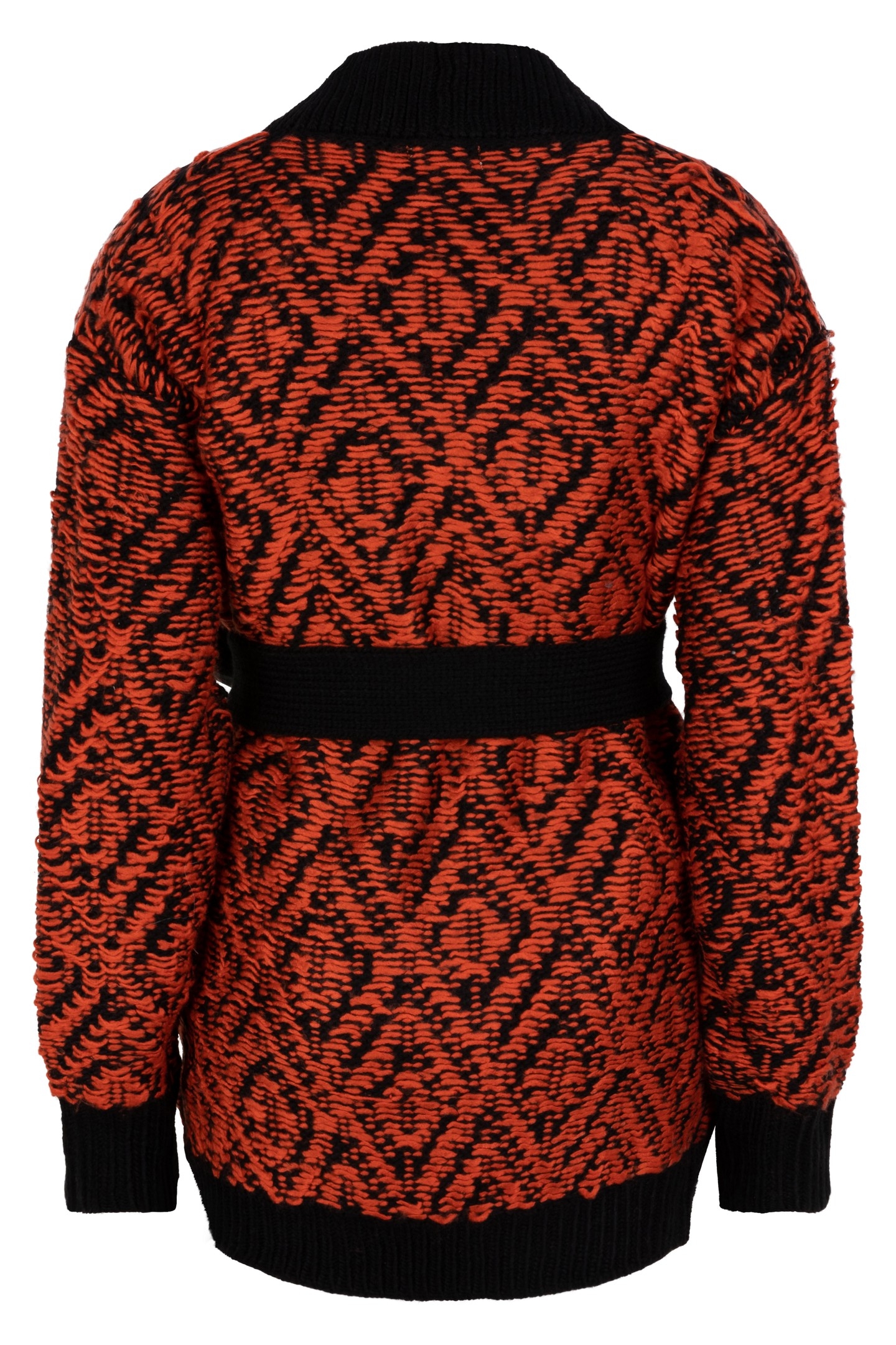 CARDIGAN 3D KNIT BLACK / RED 5