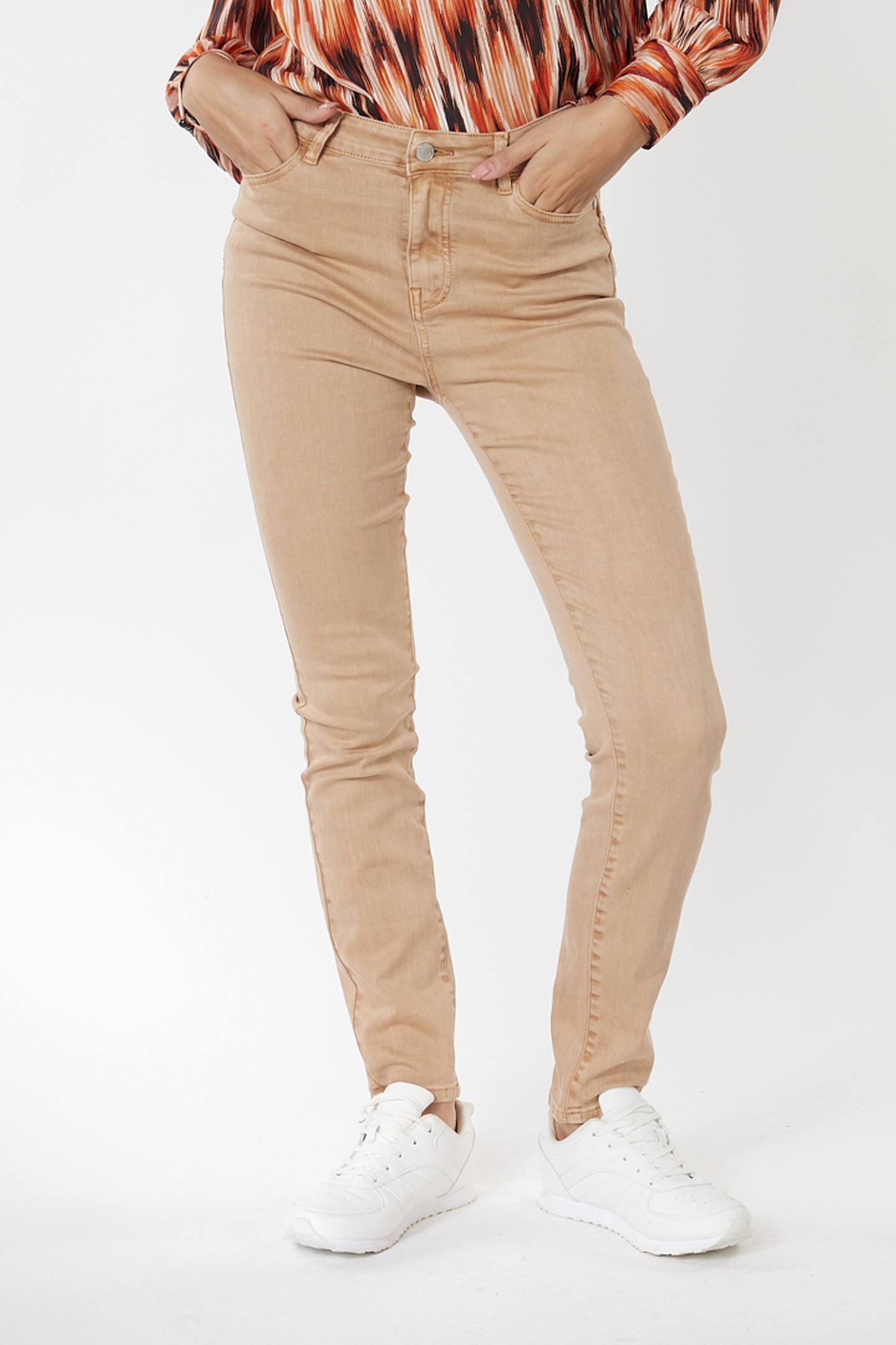 TROUSERS COLORED DENIM BEIGE 2