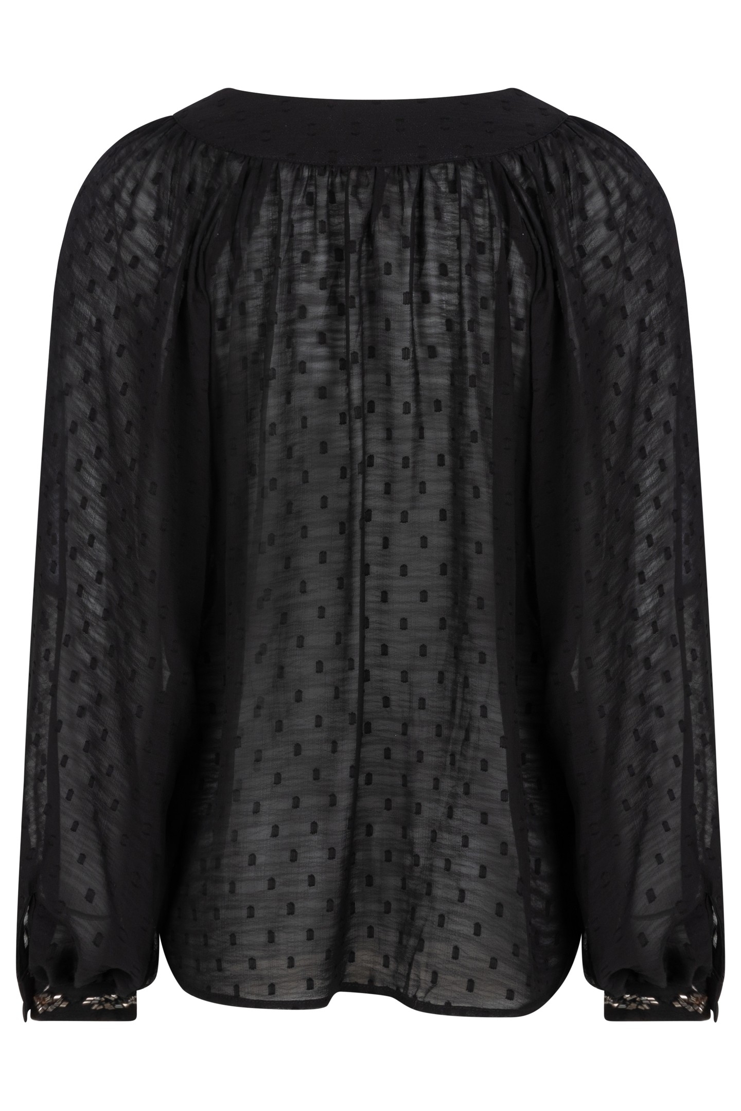 BLOUSE MARBLE BEADING BLACK 4