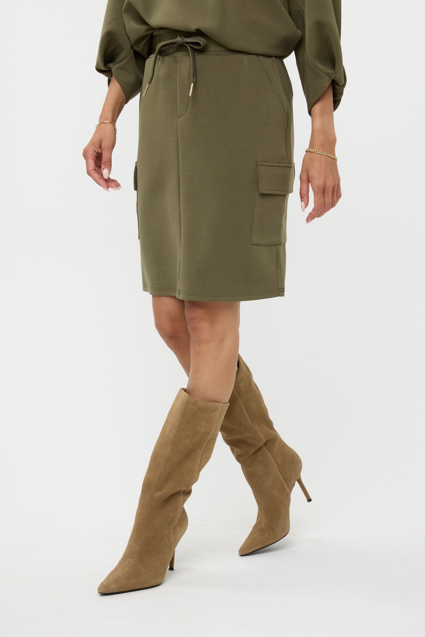 SKIRT CARGO MODAL MOSS GREEN 2