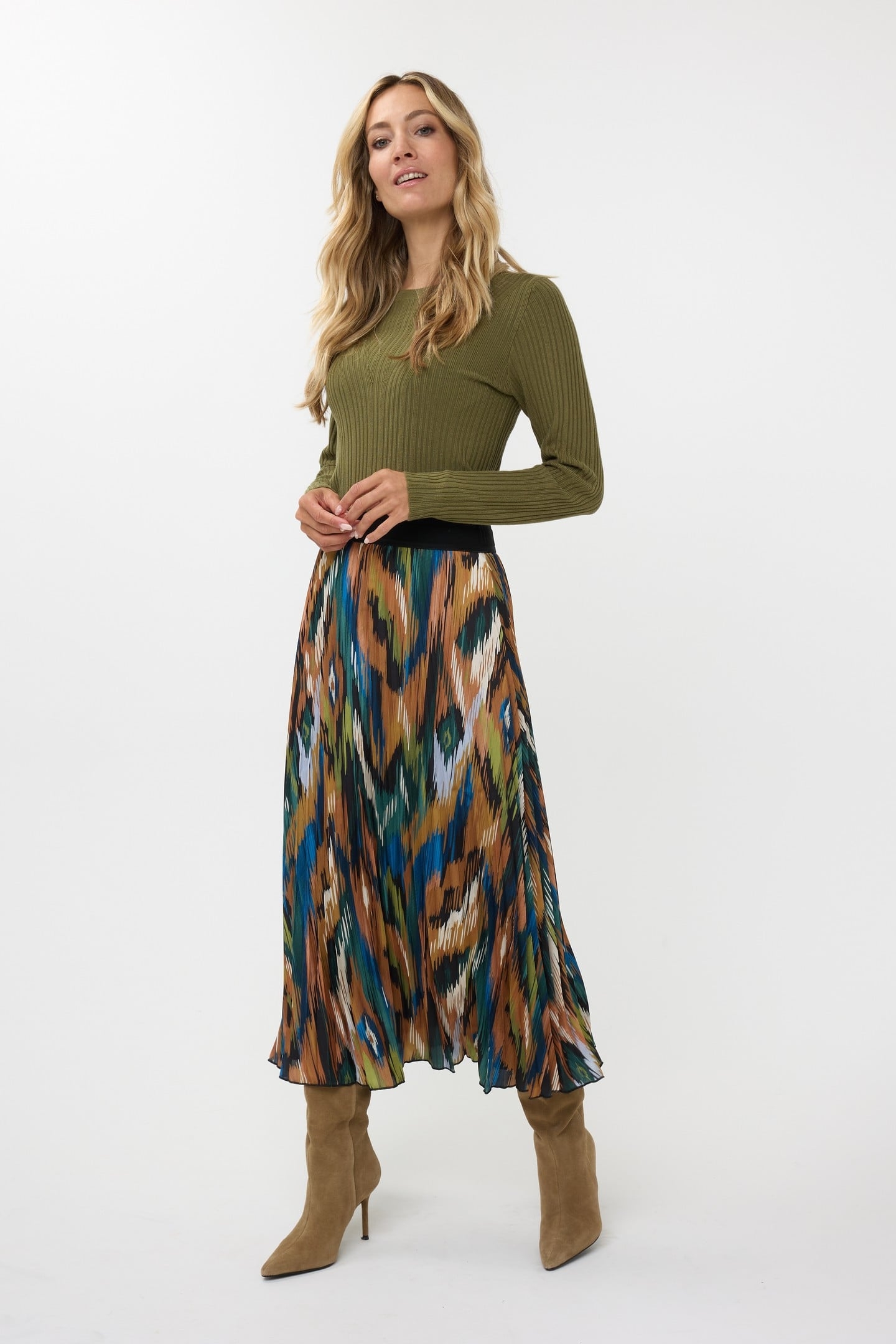 SKIRT PLISSE UNIVERSE LIGHTNING PRINT 1