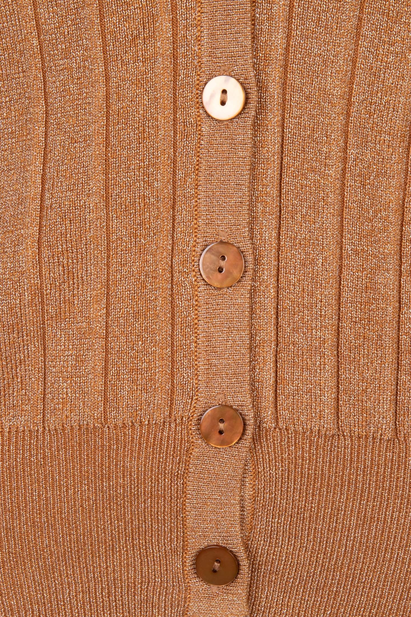 CARDIGAN RIB LUREX CARAMEL 7