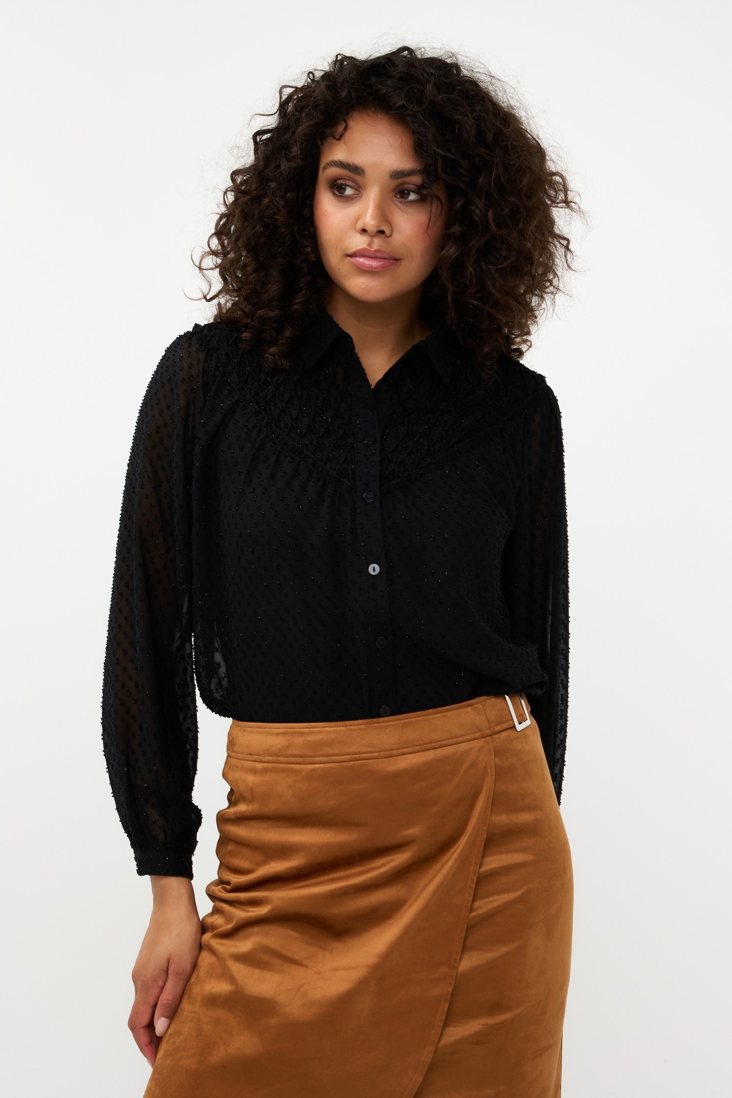 BLOUSE PLUMETIS SMOCK BLACK 2