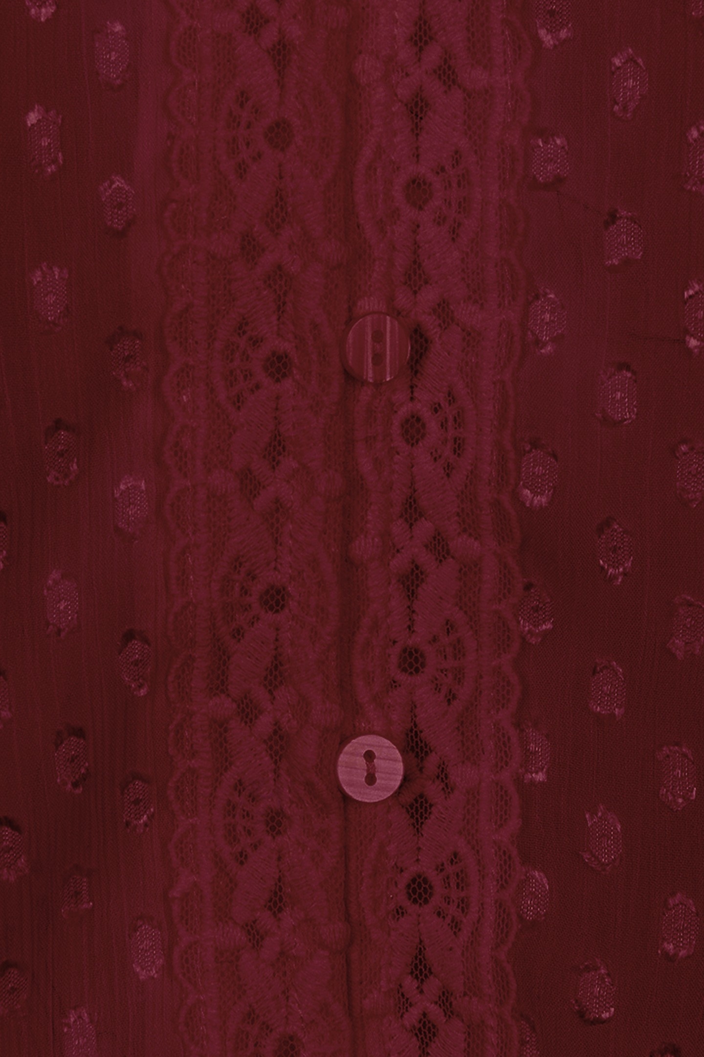 BLOUSE PLUMETIS EMBROIDERY TAPE WINE RED 3