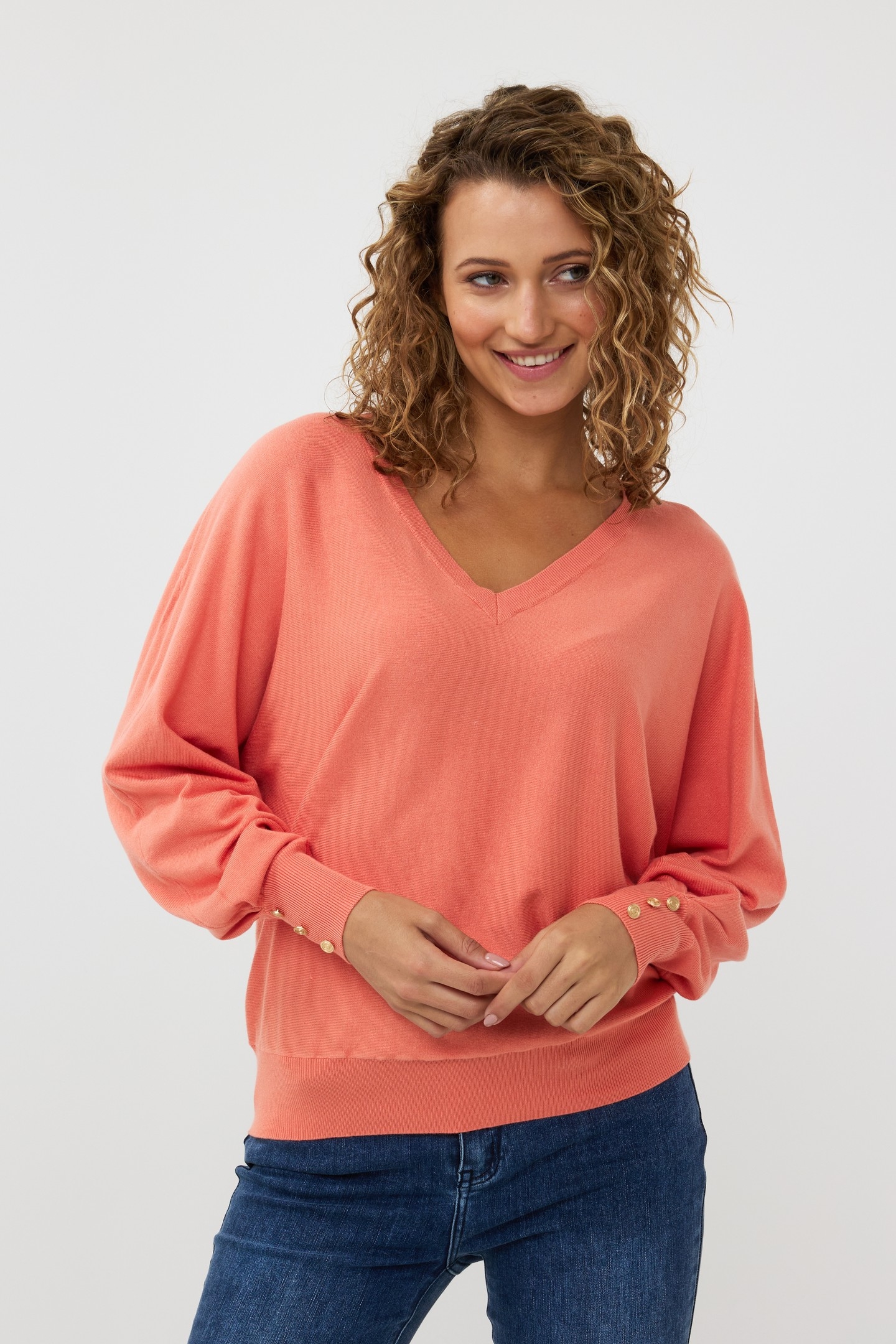 SWEATER BATWING BASIC KNIT AMBER GLOW 3