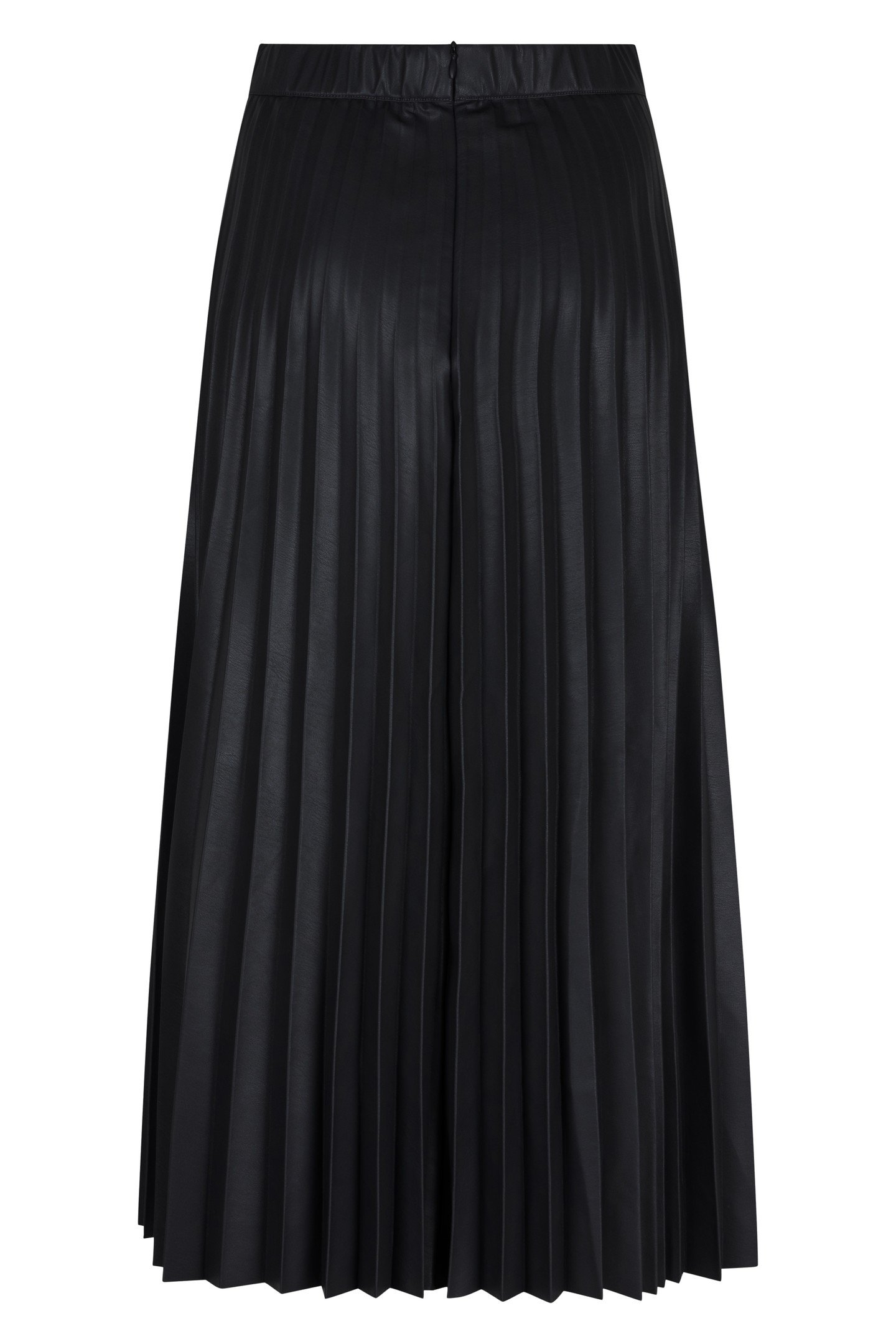 SKIRT PLISSE VEGAN LEATHER BLACK 2