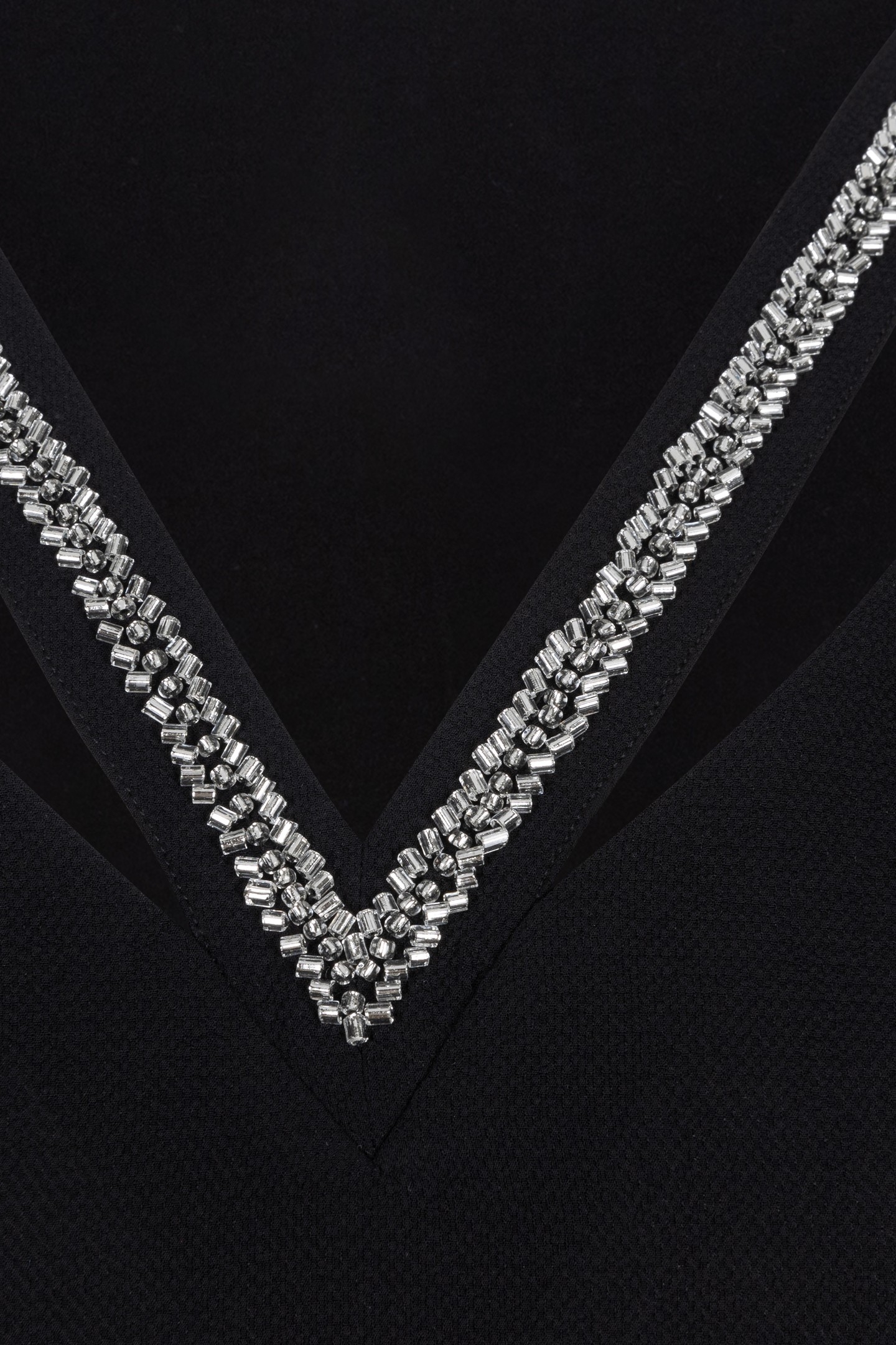 TOP FANCY BEADED NECKLINE BLACK 7