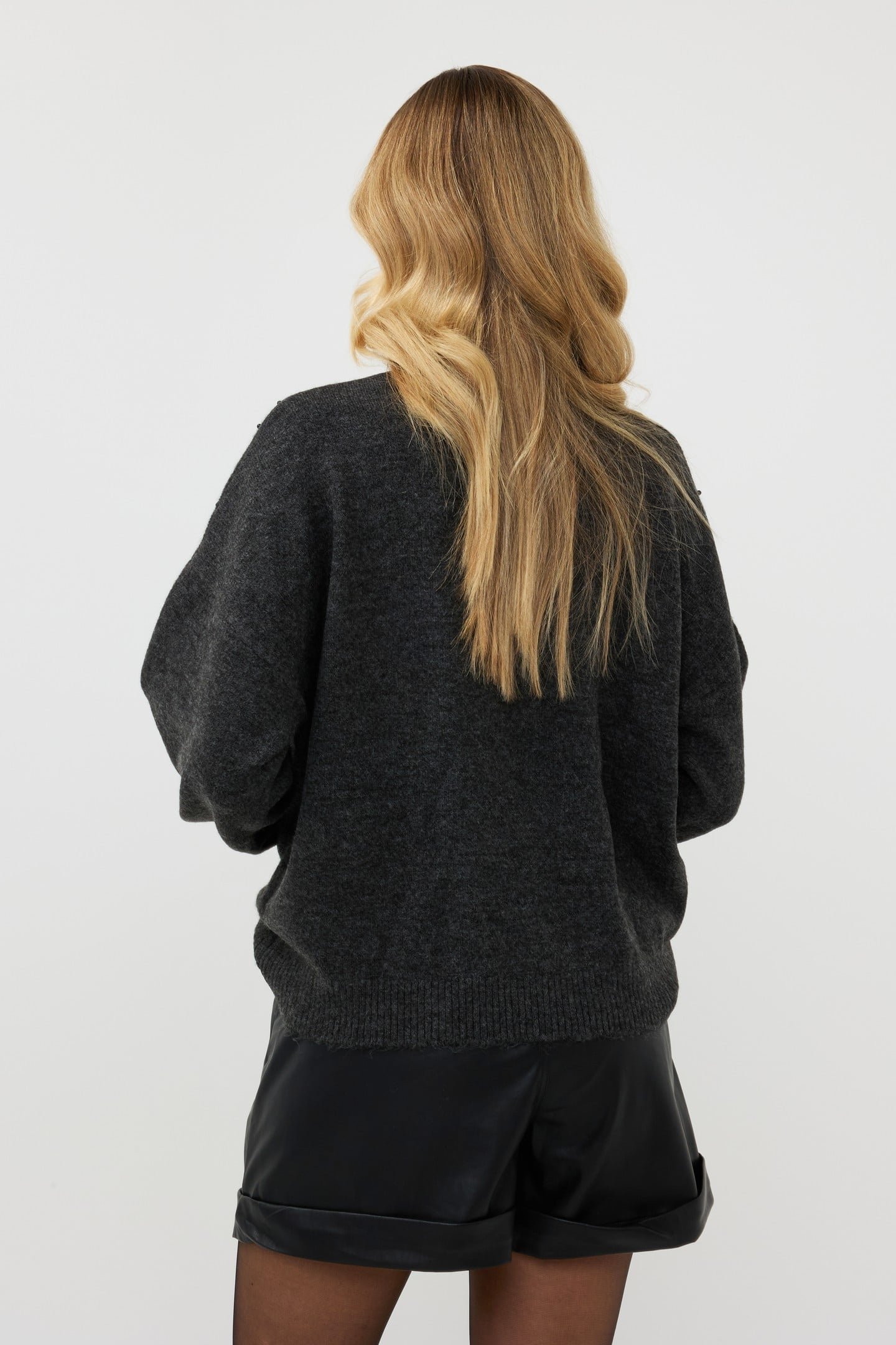 SWEATER BEADING DARK GREY 3