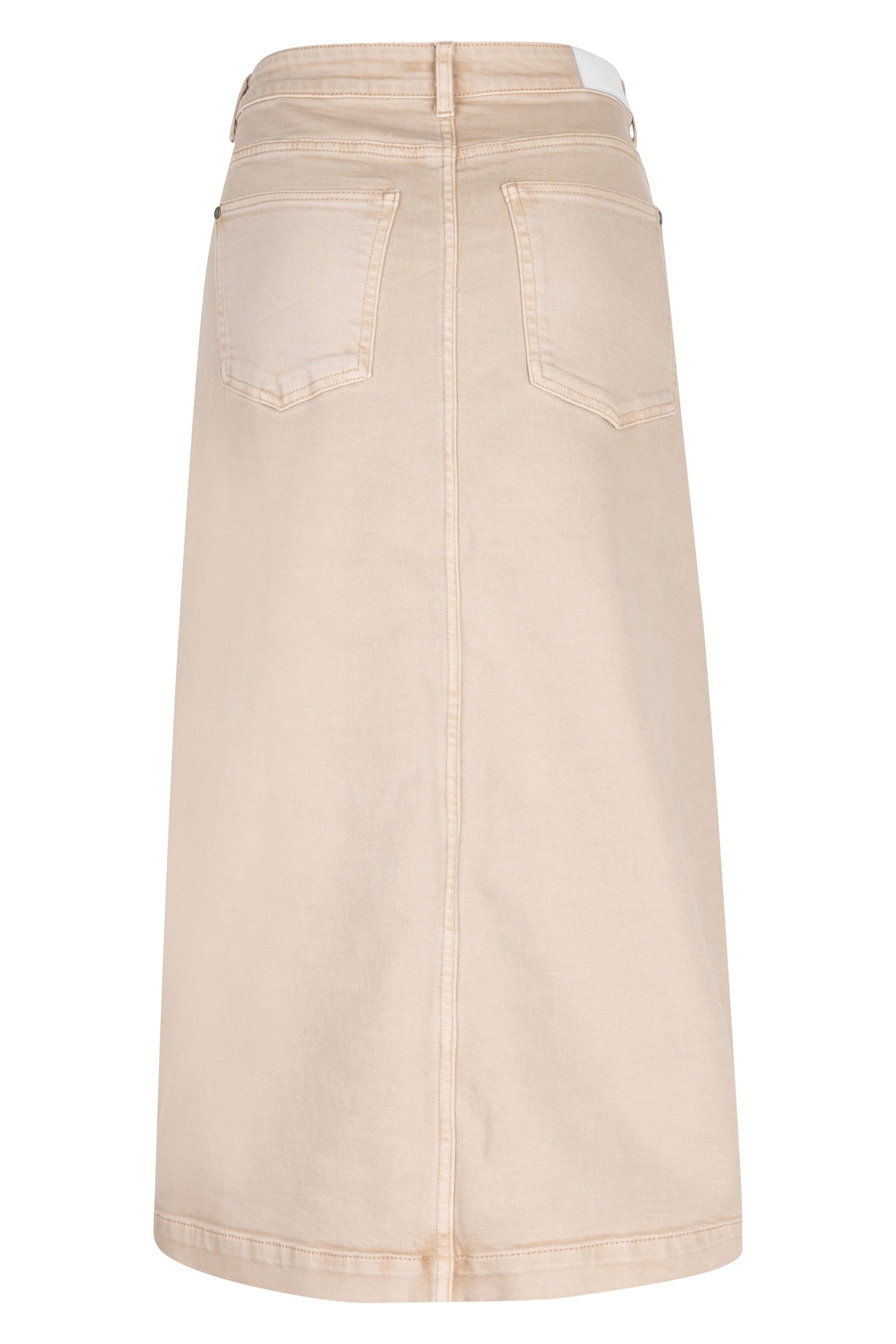 SKIRT JEANS MAXI SLIT GARMENT DYE SAND 5