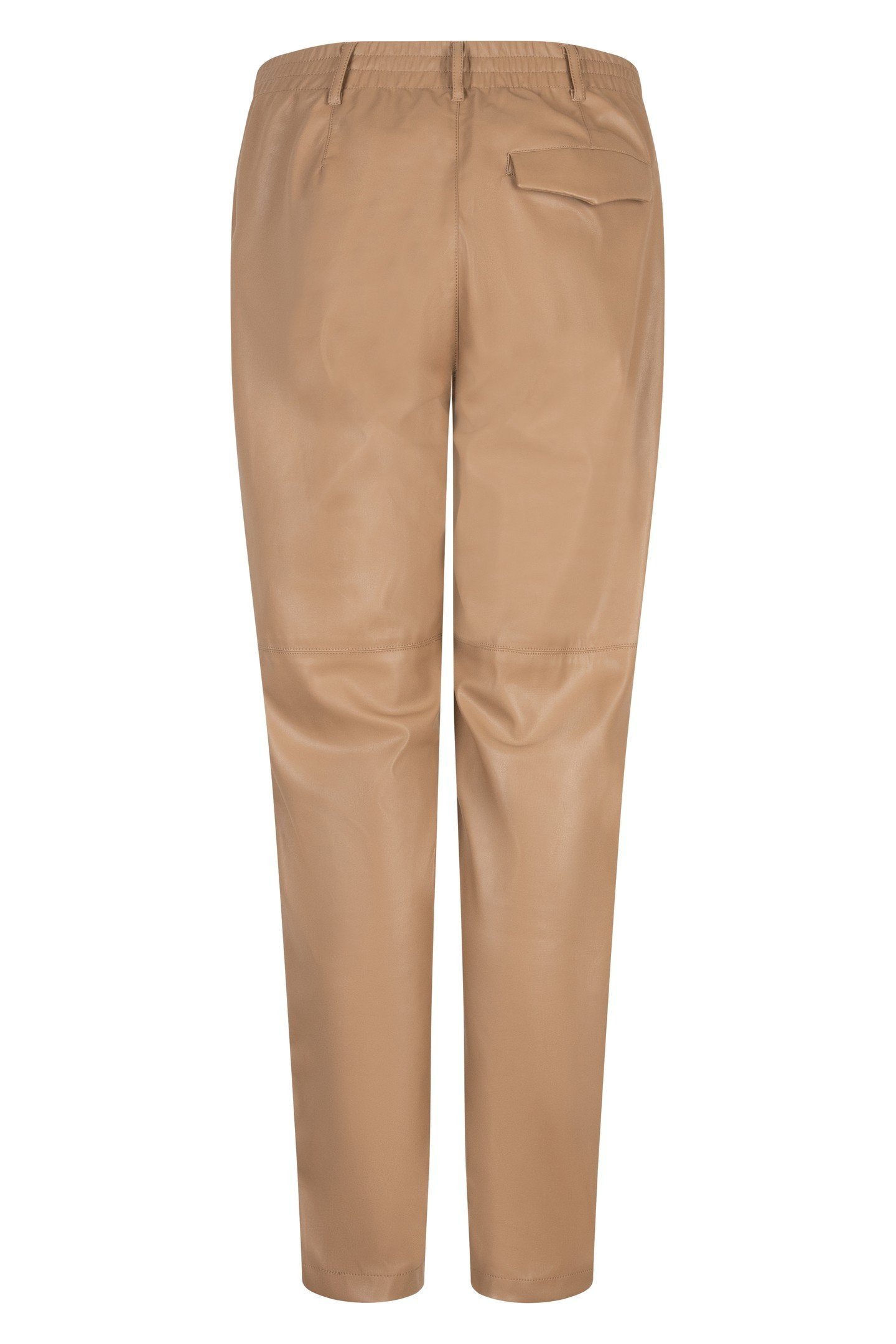 TROUSERS JOGGER VEGAN LEATHER SAND 3