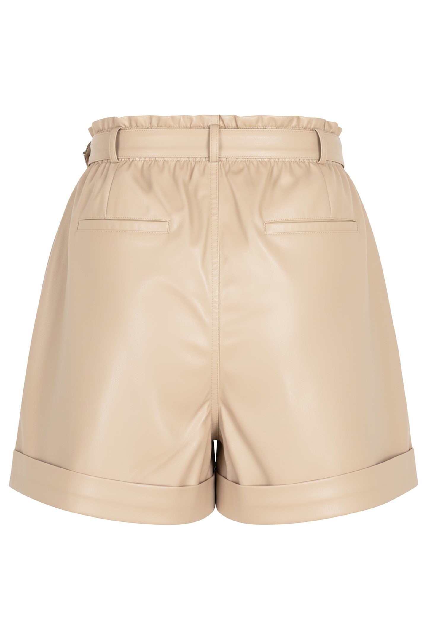 SHORTS VEGAN LEATHER SAND 2