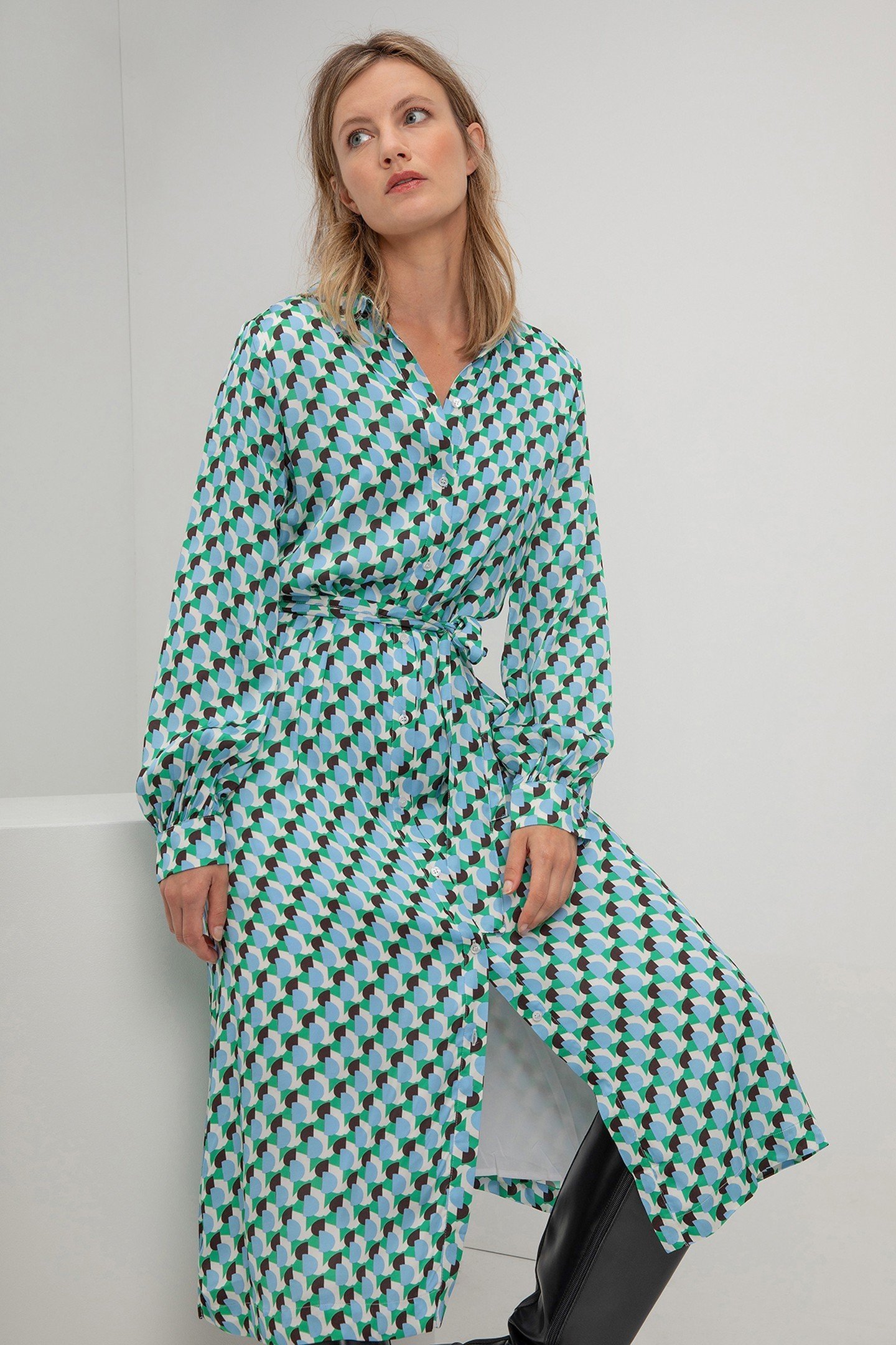 SUZETTE DRESS PARROT GREEN PRINT 3