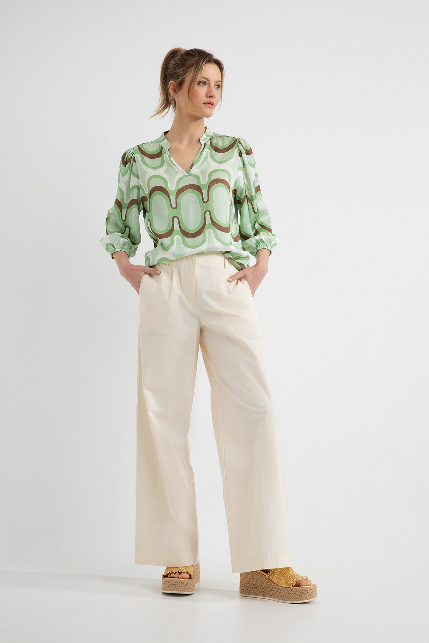 DENVER BLOUSE SEA GREEN PRINT 3