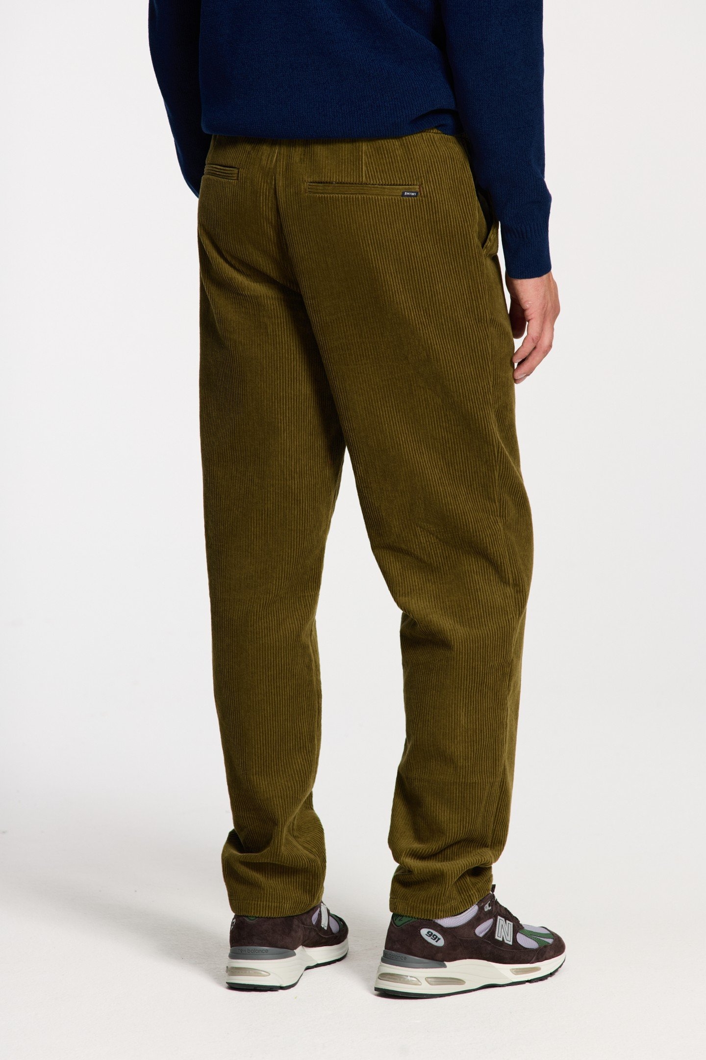 ALAN CORDUROY STRAIGHT FIT TROUSERS GREEN OLIVE 3