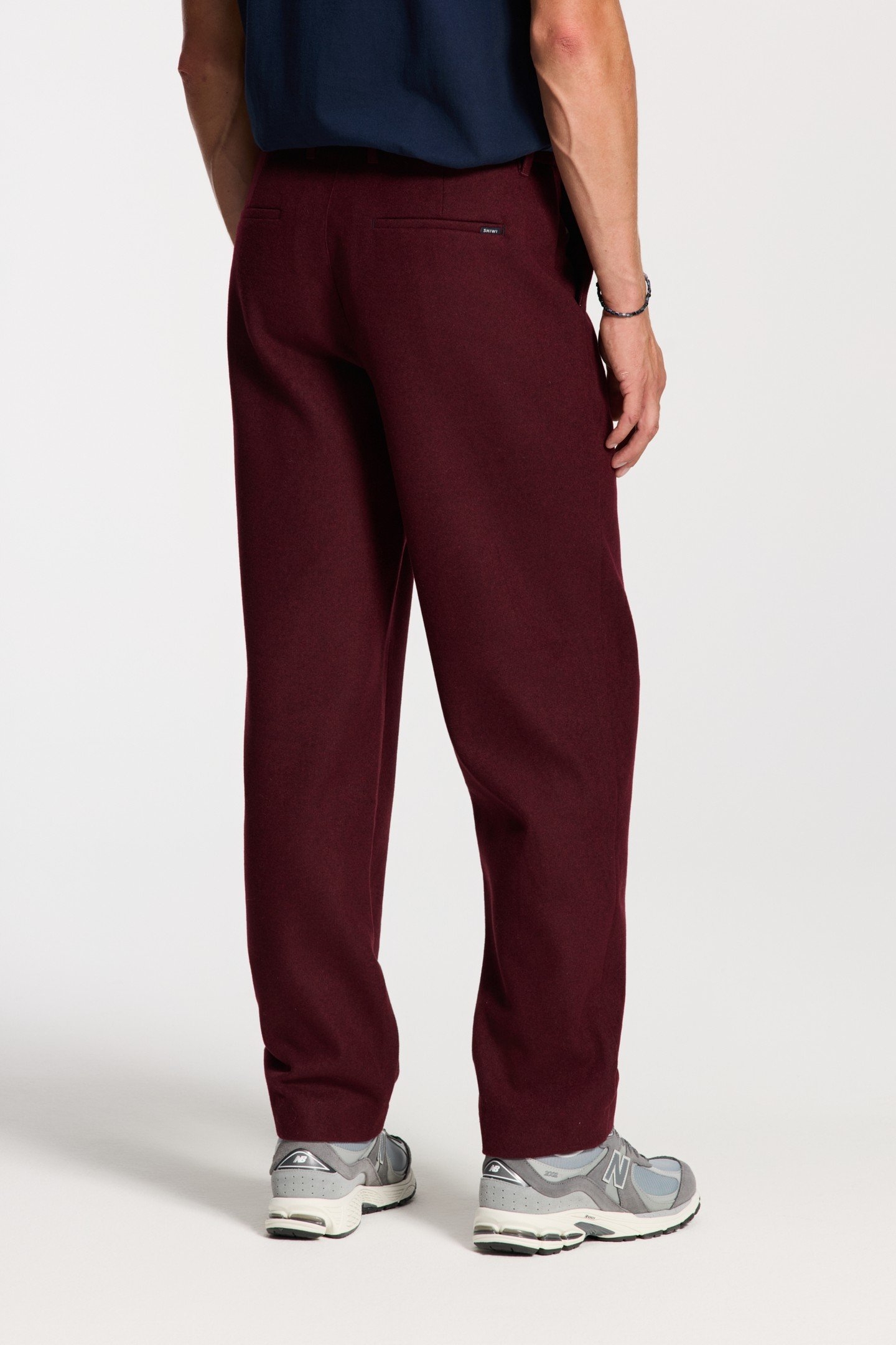 FORD WOOL BLEND STRAIGHT FIT TROUSERS RED EARTH 4