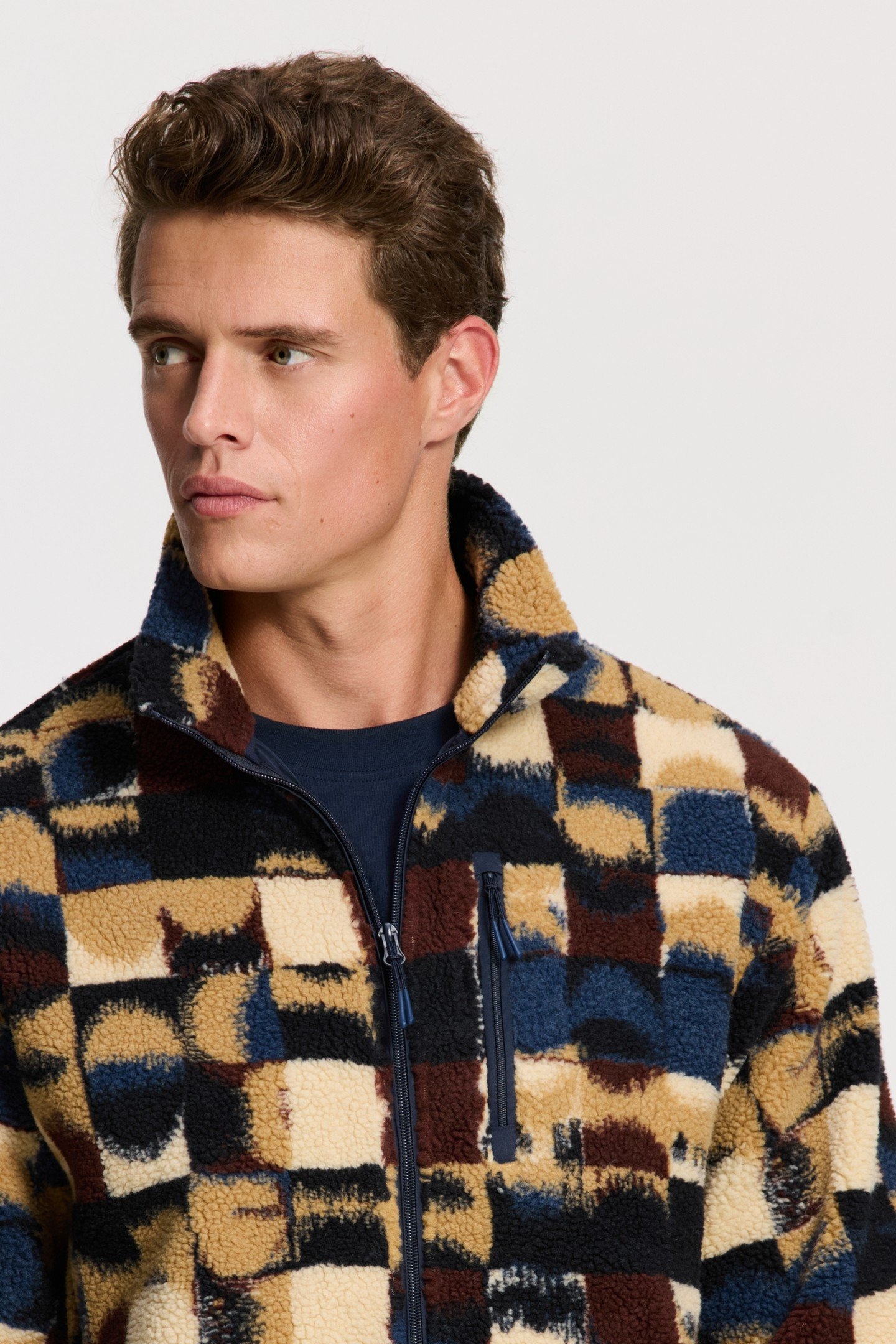 LEE GEO QUILT TEDDY JACKET RED EARTH GEO QUILT 7